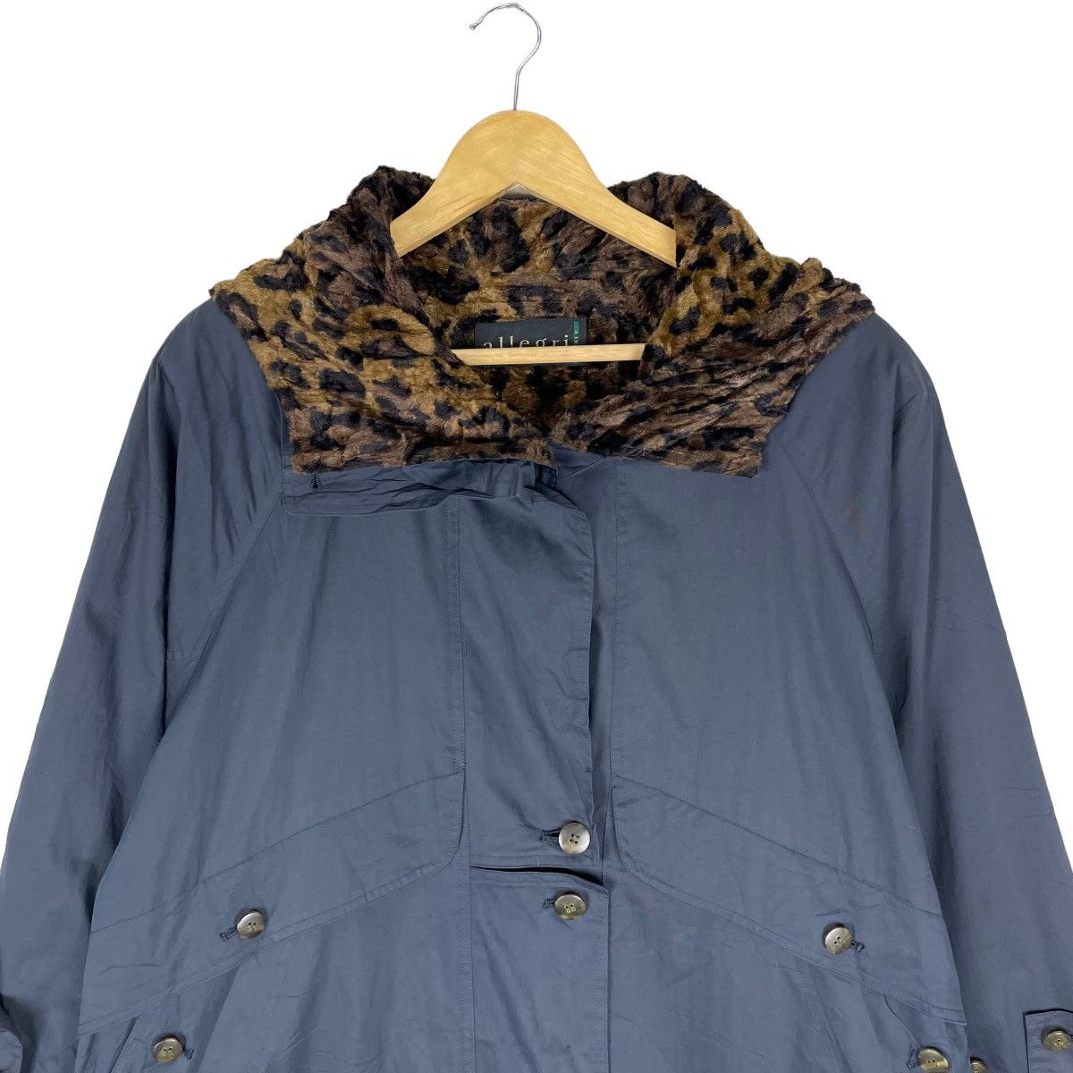 Allegri 🌟ALLEGRI ITALY HOODIE LEOPARD OVERCOAT JACKET Size L / US 10 / IT 46 - 3 Thumbnail