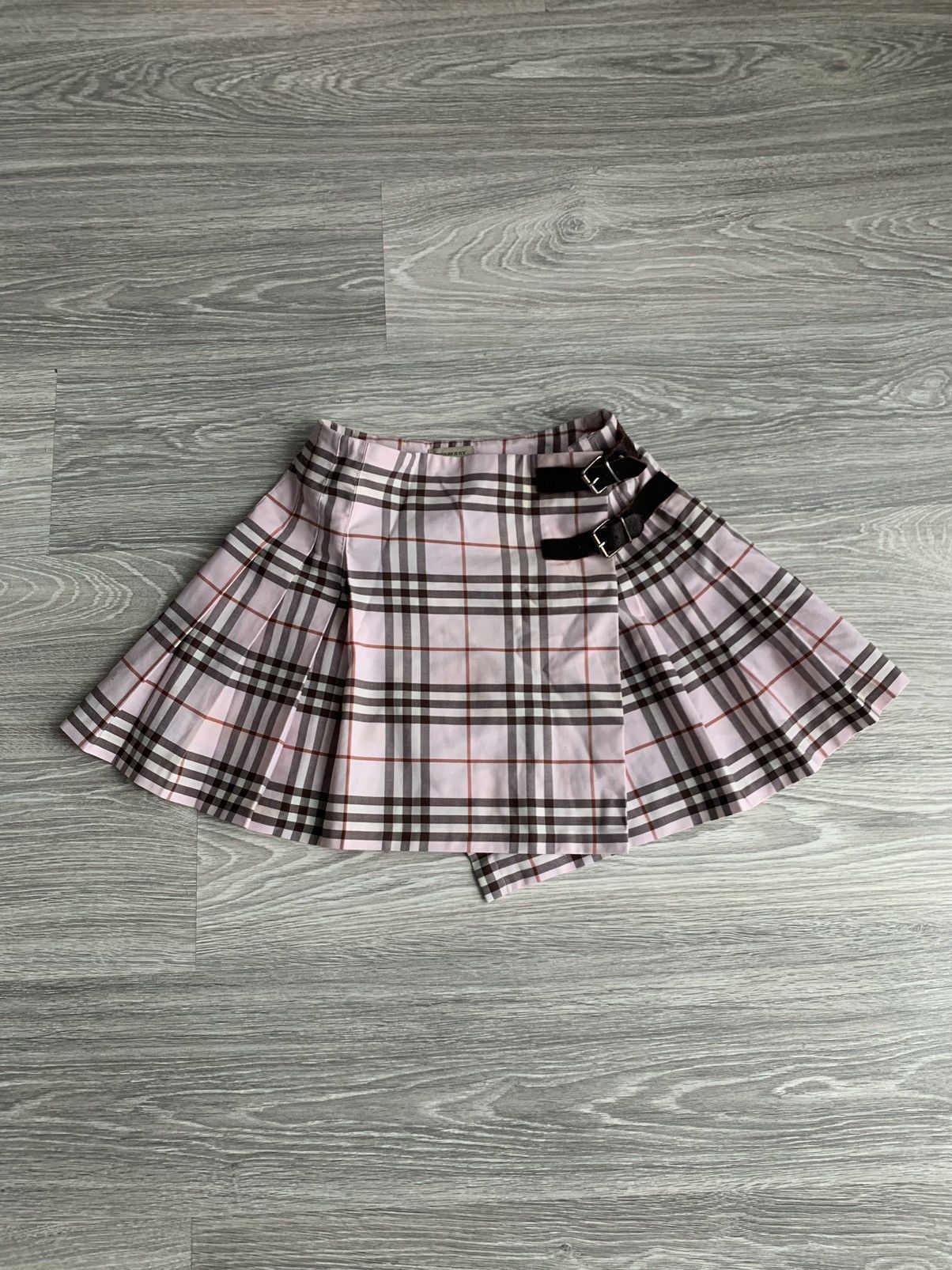 skirt スカート checked pink Burberry Unused
