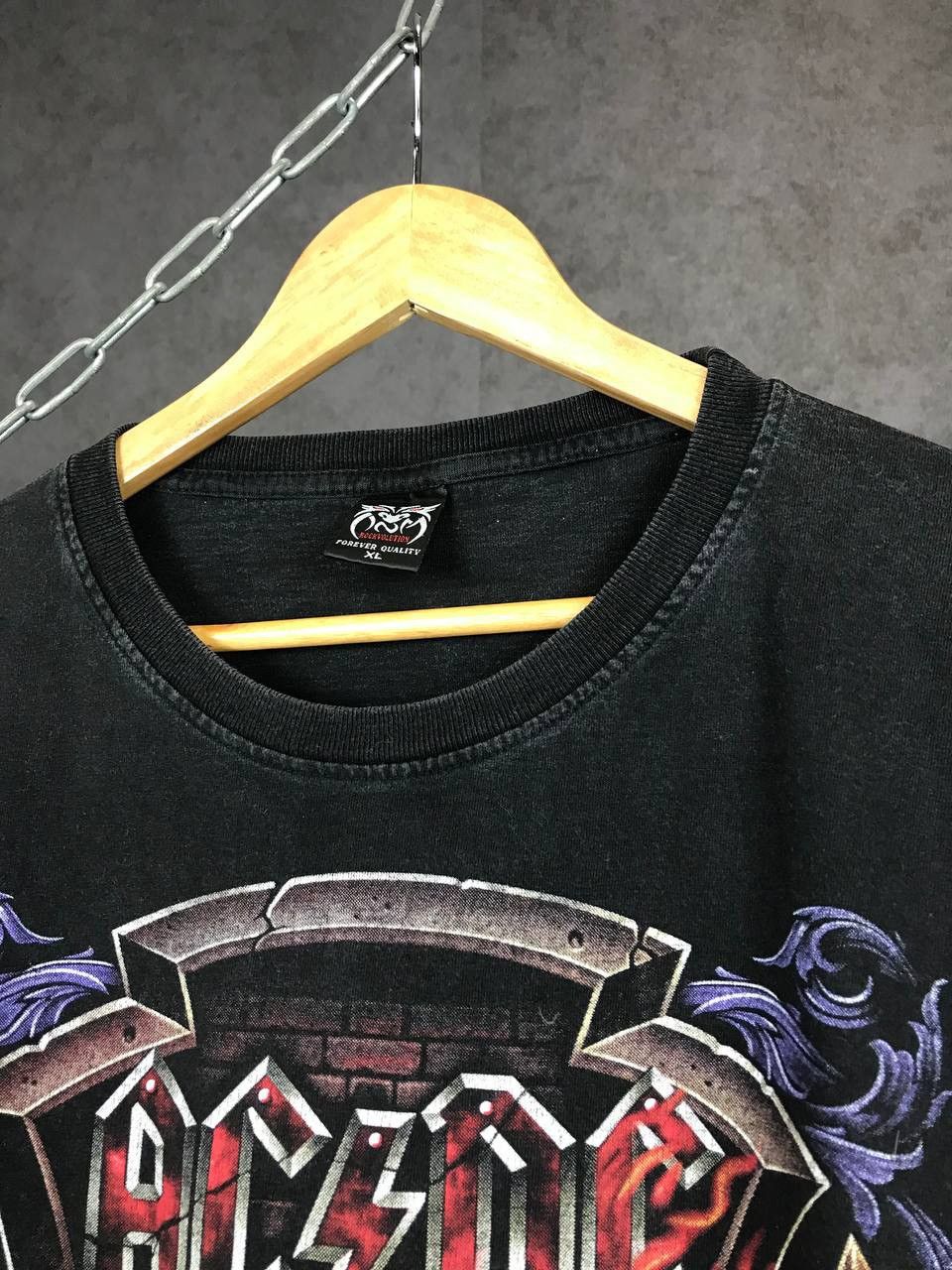 AC/DC × Band Tees × Vintage AC/DC Hells Bells vintage rock band overprinted tee Size US XL / EU 56 / 4 - 7 Thumbnail