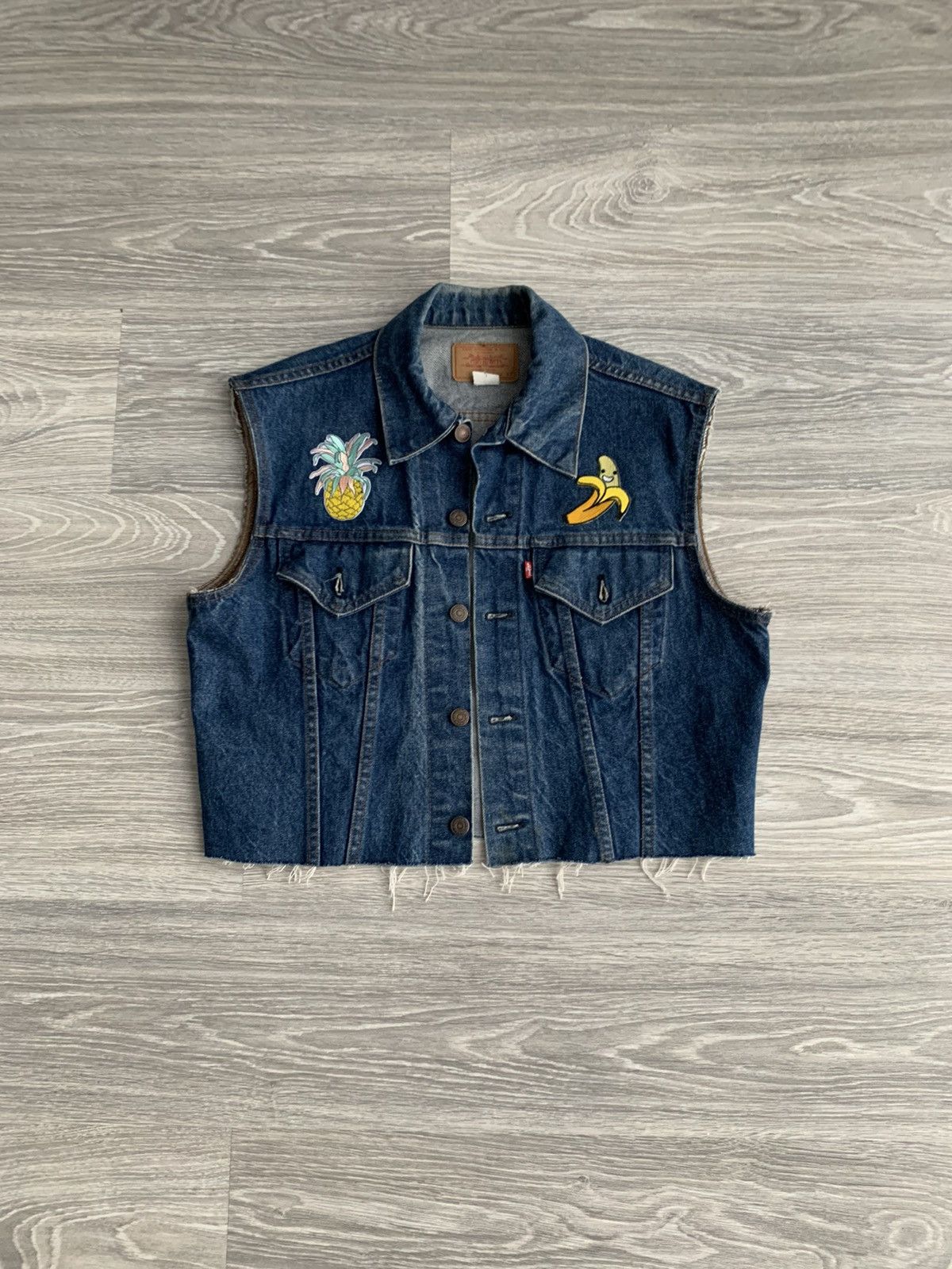 Vintage Levi's Crop Top Jacket blue
