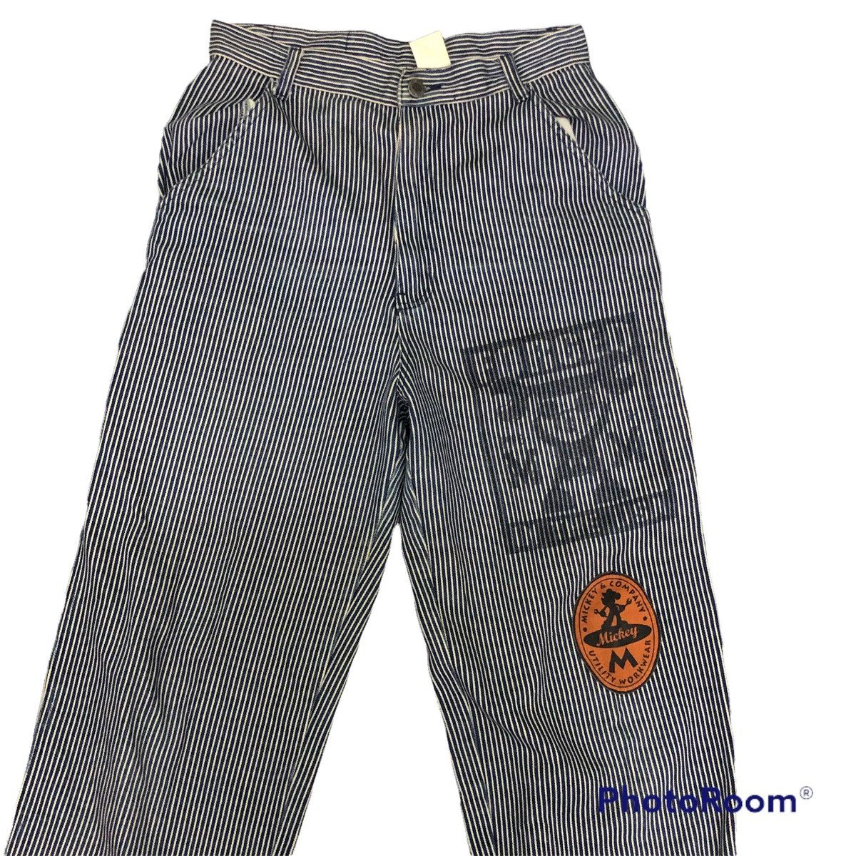 Japanese Brand Rare vintage 90s mickey & co stripe workwear denim Size US 28 / EU 44 - 3 Thumbnail