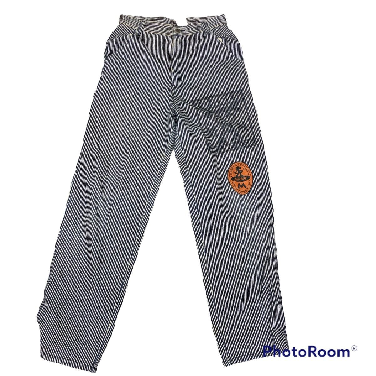 Japanese Brand Rare vintage 90s mickey & co stripe workwear denim Size US 28 / EU 44 - 2 Thumbnail