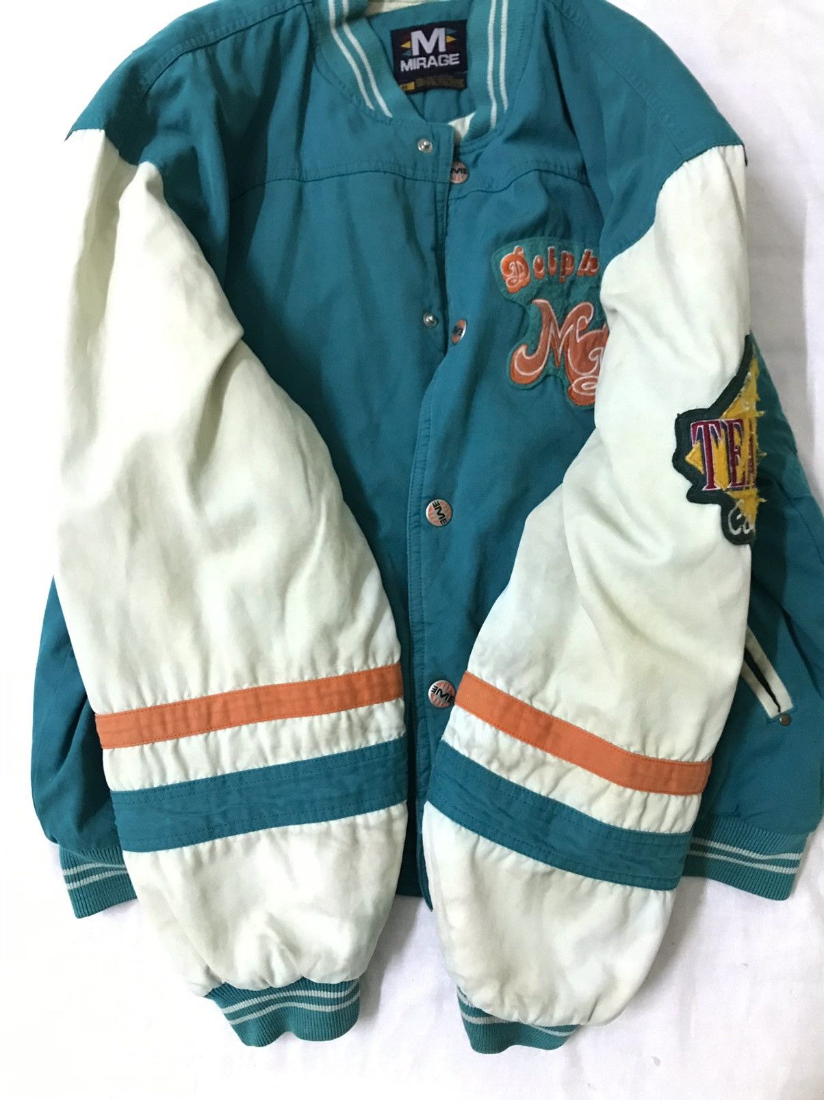 Vintage 90s MIAMI DOLPHIN NFL Team Jacket Size US M / EU 48-50 / 2 - 4 Thumbnail