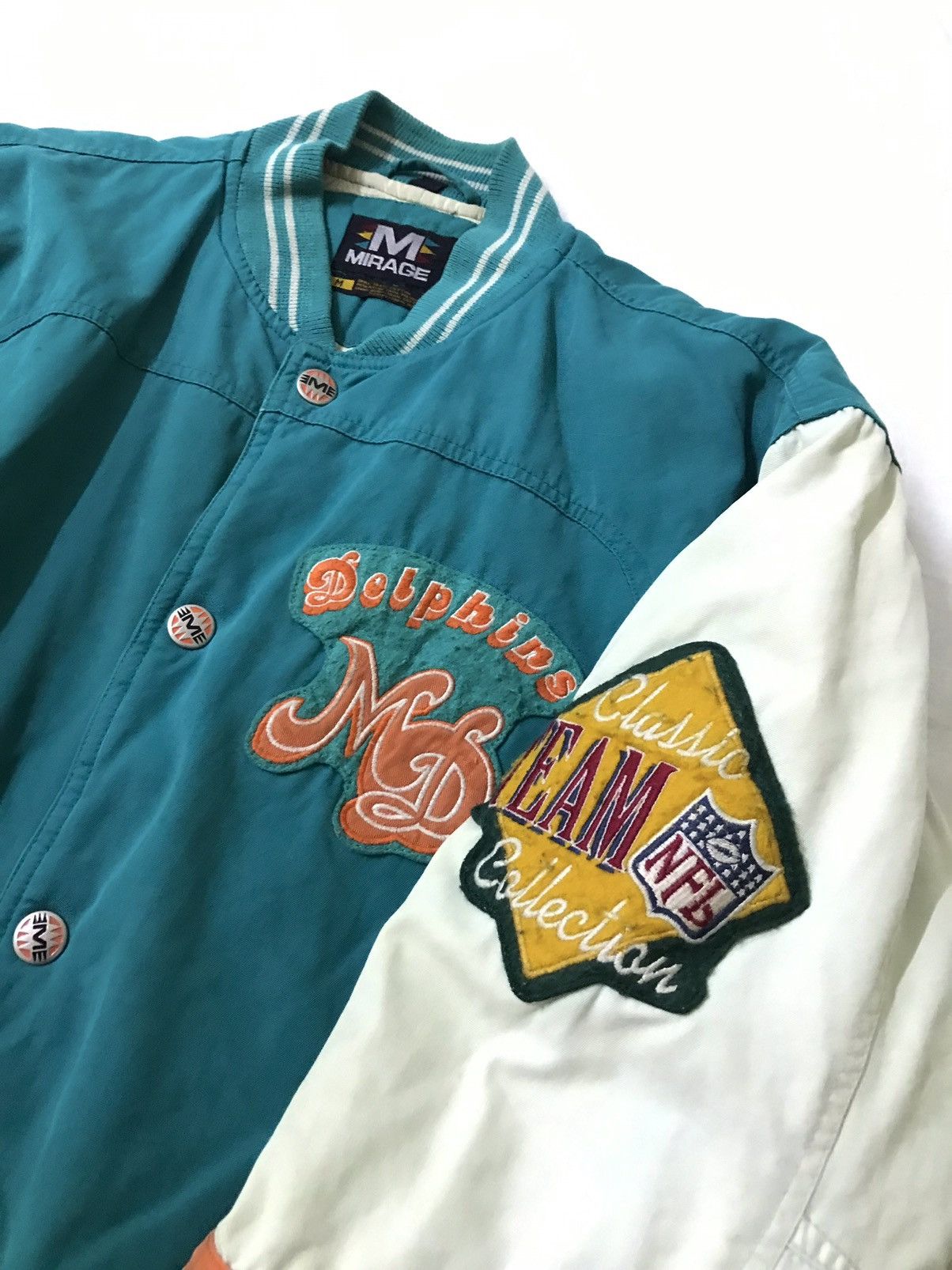 Vintage 90s MIAMI DOLPHIN NFL Team Jacket Size US M / EU 48-50 / 2 - 3 Thumbnail
