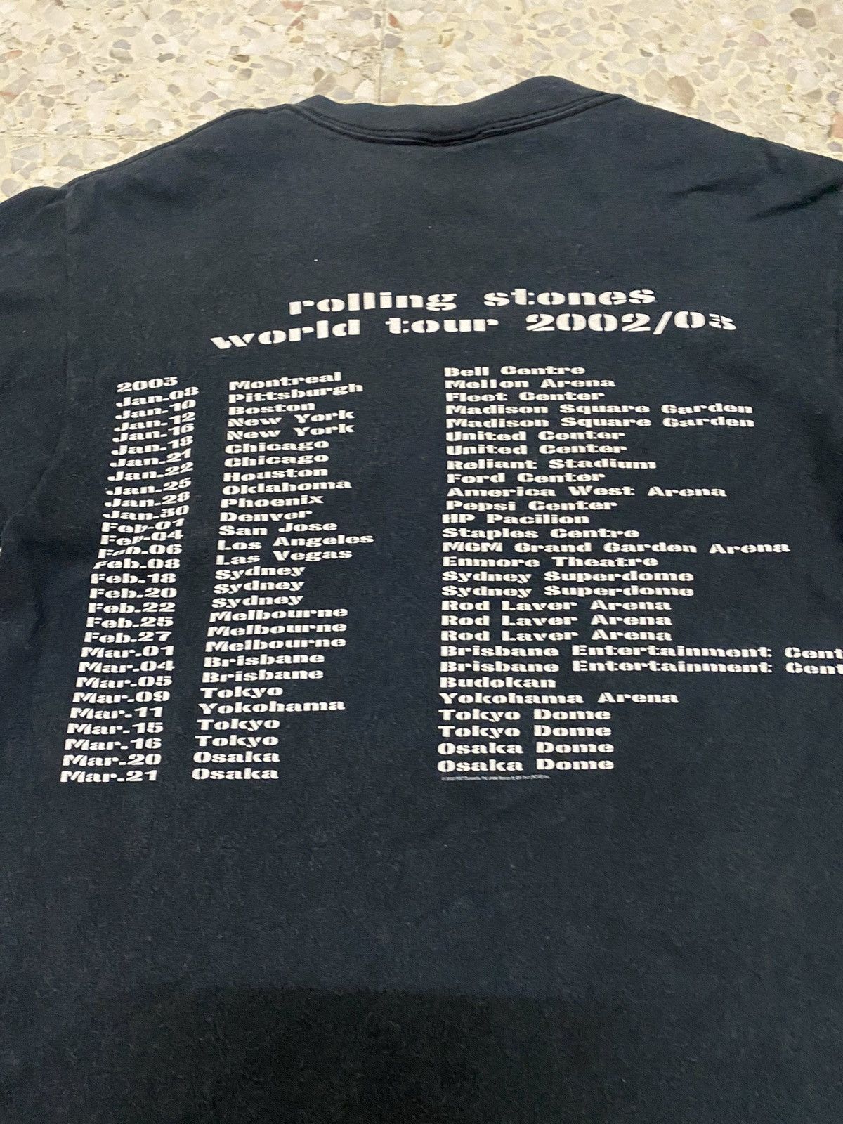 Band Tees Vintage Y2K Rolling stone World Tour 2002/2003 Promo Shirt Size US S / EU 44-46 / 1 - 3 Thumbnail
