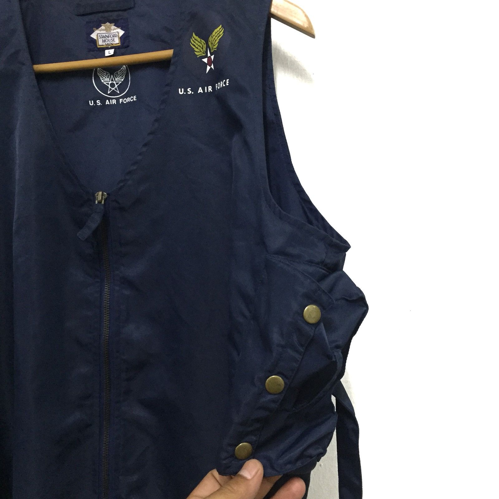 Japanese Brand U.S. AIR FORCE Vest Fashion By Stanford House Men Size US L / EU 52-54 / 3 - 3 Thumbnail