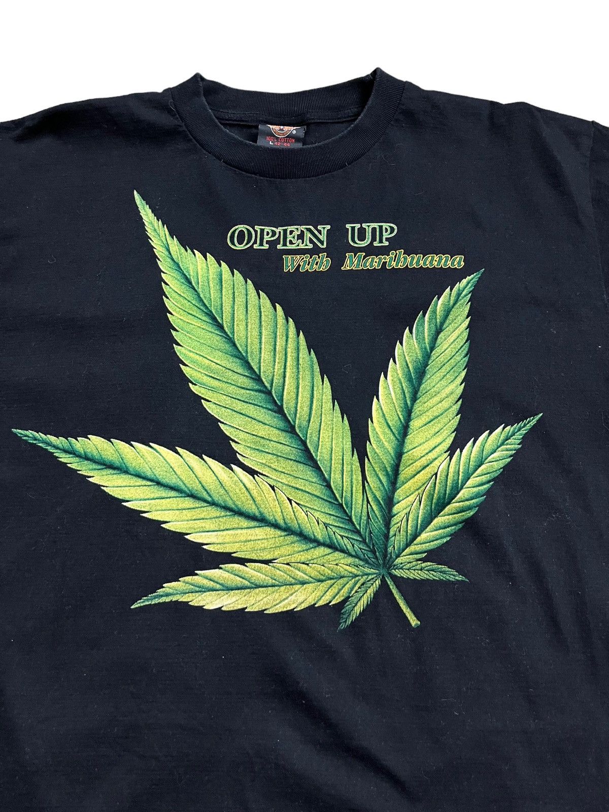 Rap Tees Vintage Open Up With Marijuana T-shirt Weed Stoned 420 Size US L / EU 52-54 / 3 - 4 Thumbnail