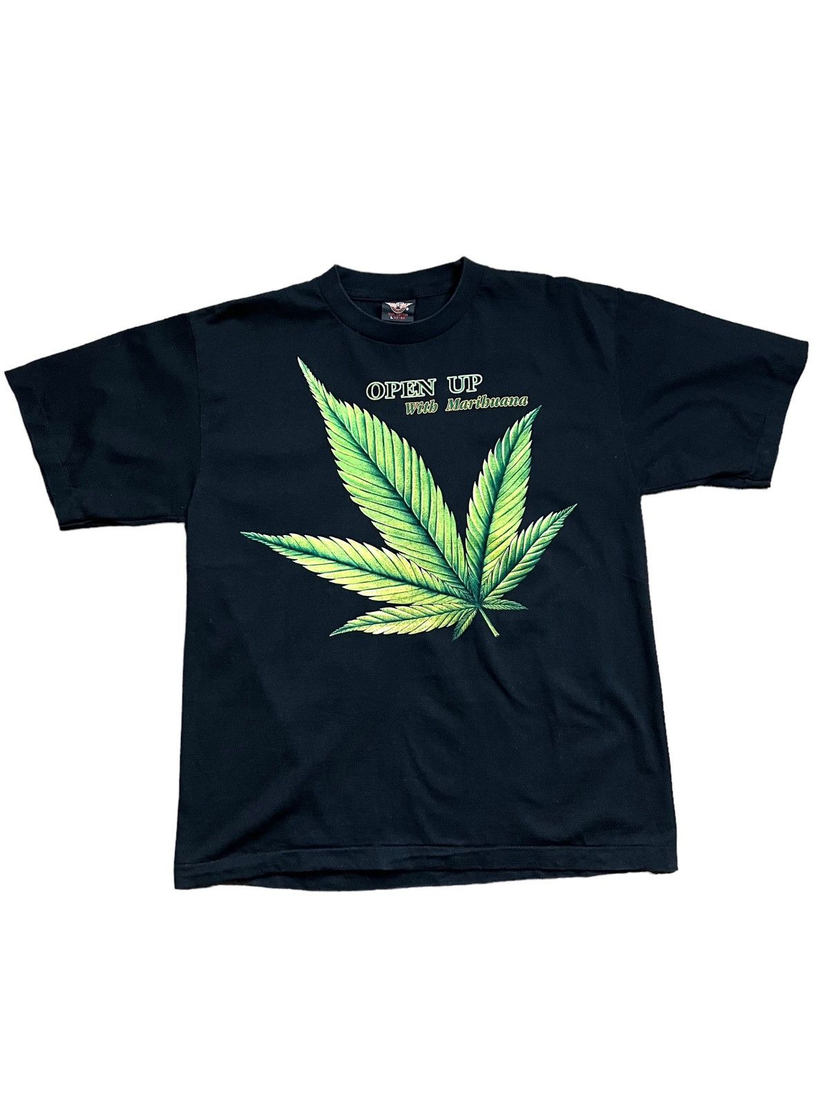 Rap Tees Vintage Open Up With Marijuana T-shirt Weed Stoned 420 Size US L / EU 52-54 / 3 - 1 Thumbnail