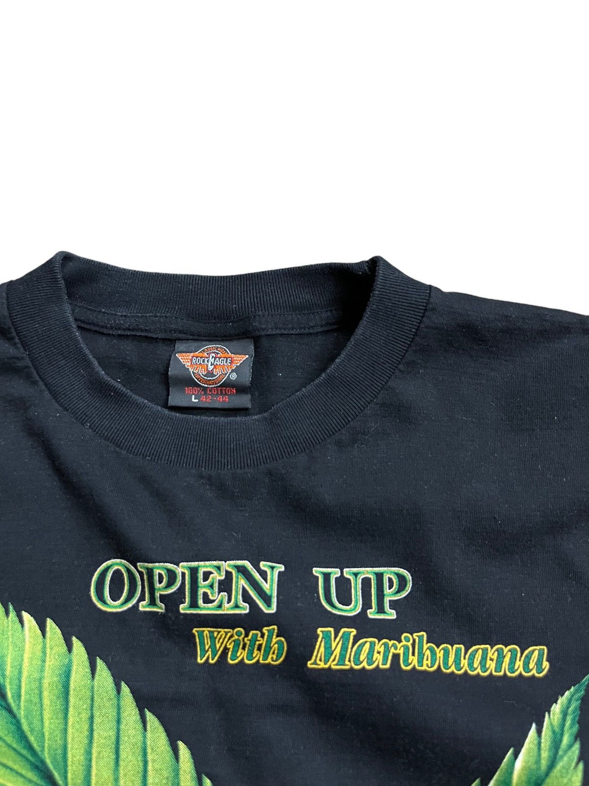 Rap Tees Vintage Open Up With Marijuana T-shirt Weed Stoned 420 Size US L / EU 52-54 / 3 - 7 Thumbnail
