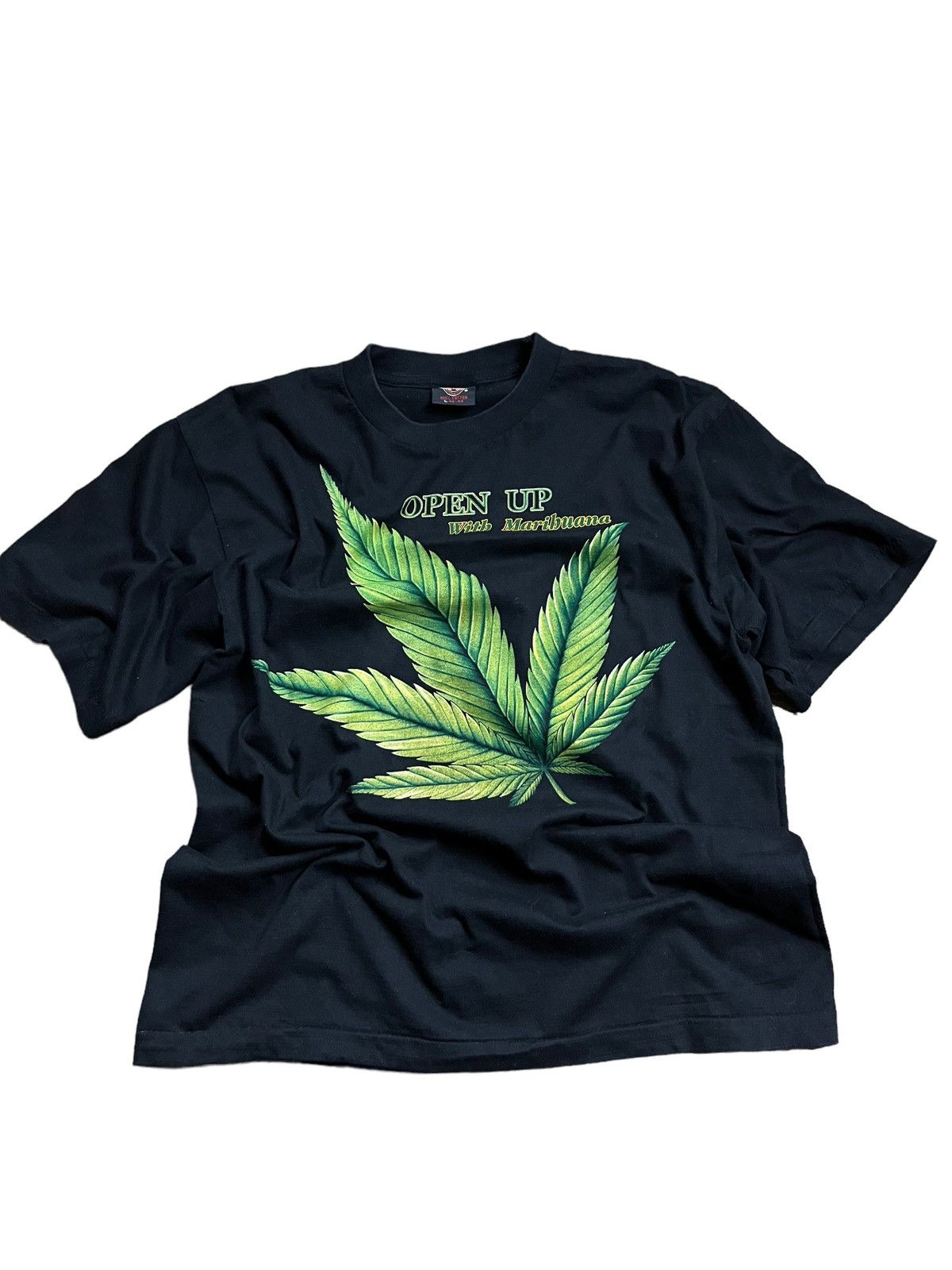 Rap Tees Vintage Open Up With Marijuana T-shirt Weed Stoned 420 Size US L / EU 52-54 / 3 - 3 Thumbnail