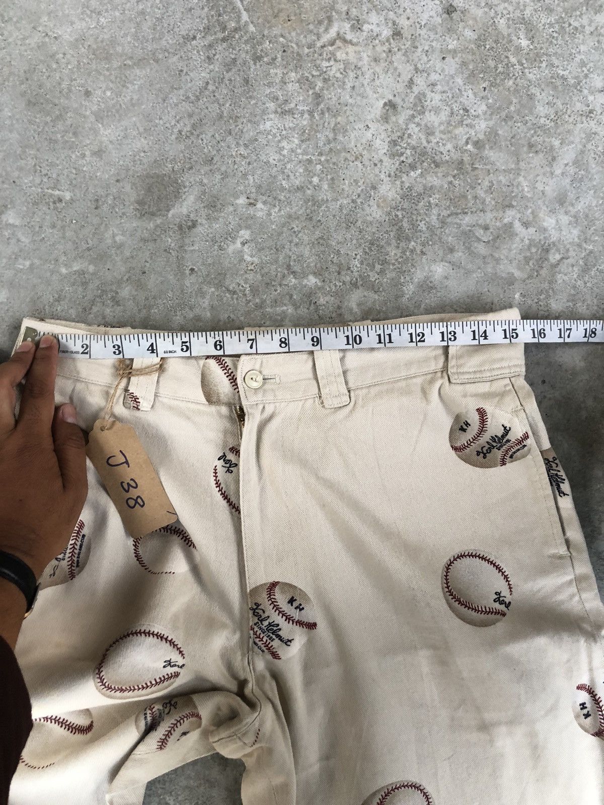 Karl Helmut Karl Helmut Baggy Pants Full Print Jeans Baseball Wide Pant Size US 30 / EU 46 - 19 Thumbnail