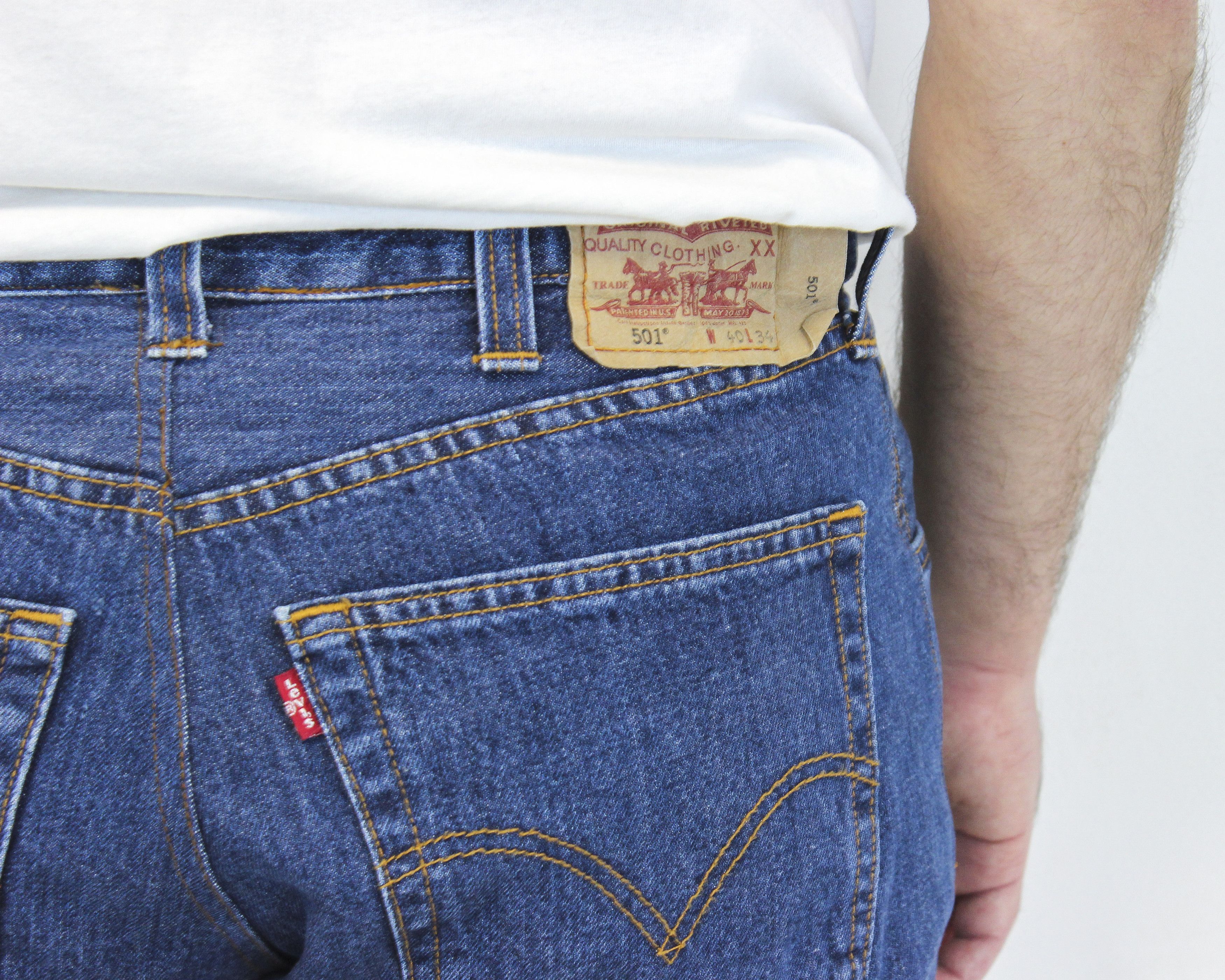 Levi's 501 Mens W34 L34 Regular Straight Jeans Denim Pants Trousers Size US 34 / EU 50 - 6 Thumbnail