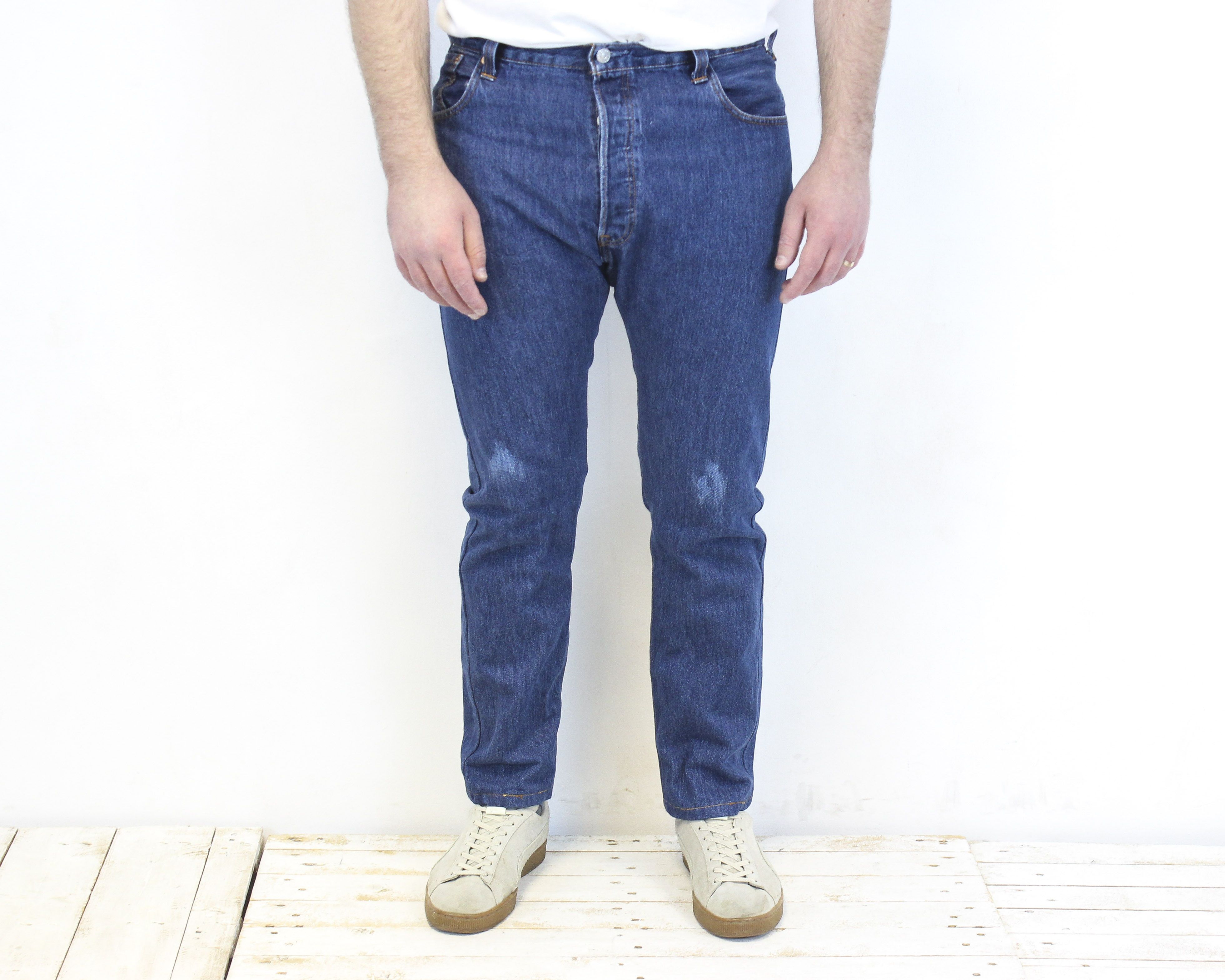 Levi's 501 Mens W34 L34 Regular Straight Jeans Denim Pants Trousers Size US 34 / EU 50 - 2 Thumbnail