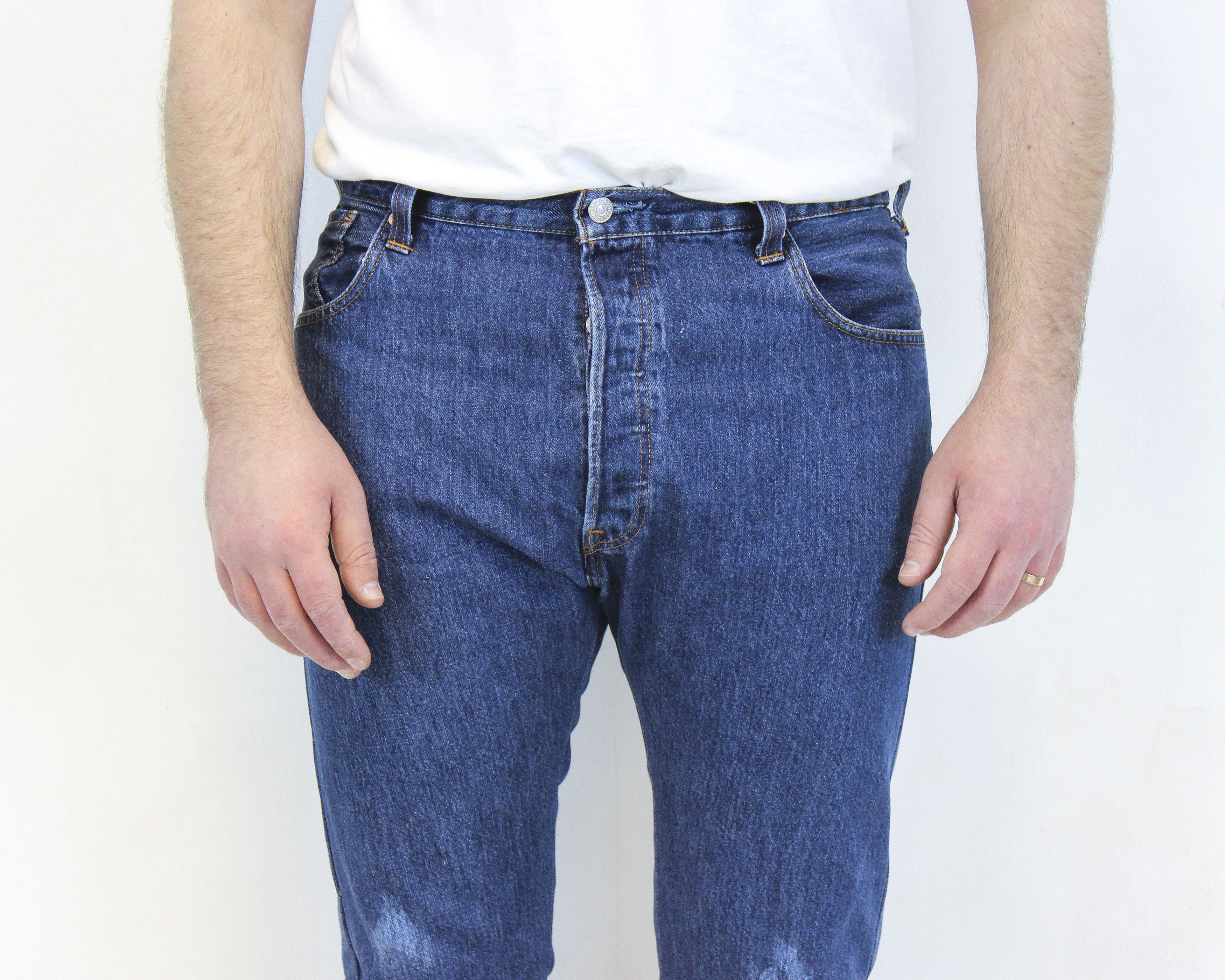 Levi's 501 Mens W34 L34 Regular Straight Jeans Denim Pants Trousers Size US 34 / EU 50 - 4 Thumbnail
