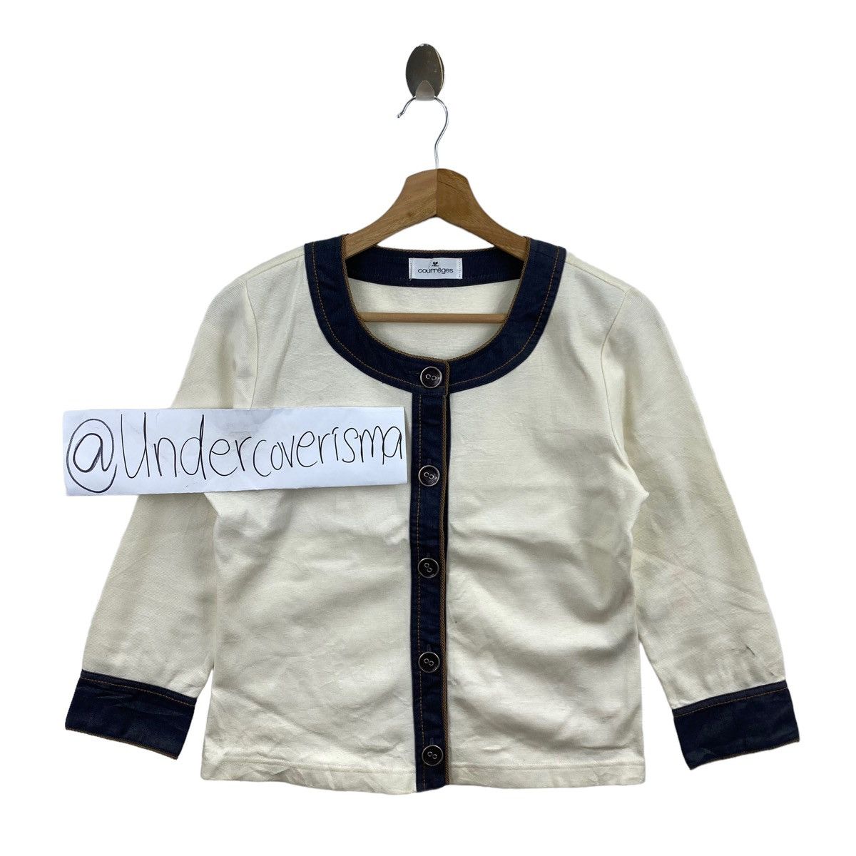Courreges Vintage COURREGES French Brand Button Up White Coat Jacket Size S / US 4 / IT 40 - 1 Thumbnail