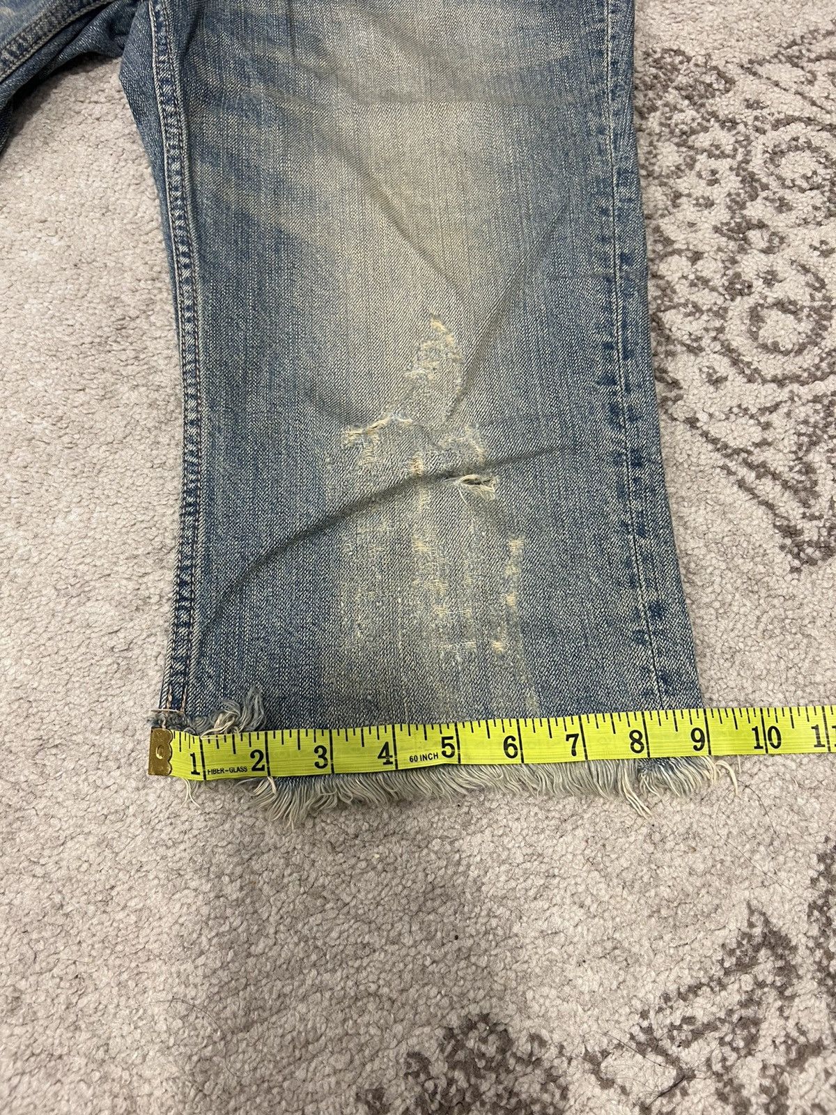 Japanese Brand × PPFM PPFM DISTRESSED SHORT DENIM Size US 32 / EU 48 - 12 Thumbnail