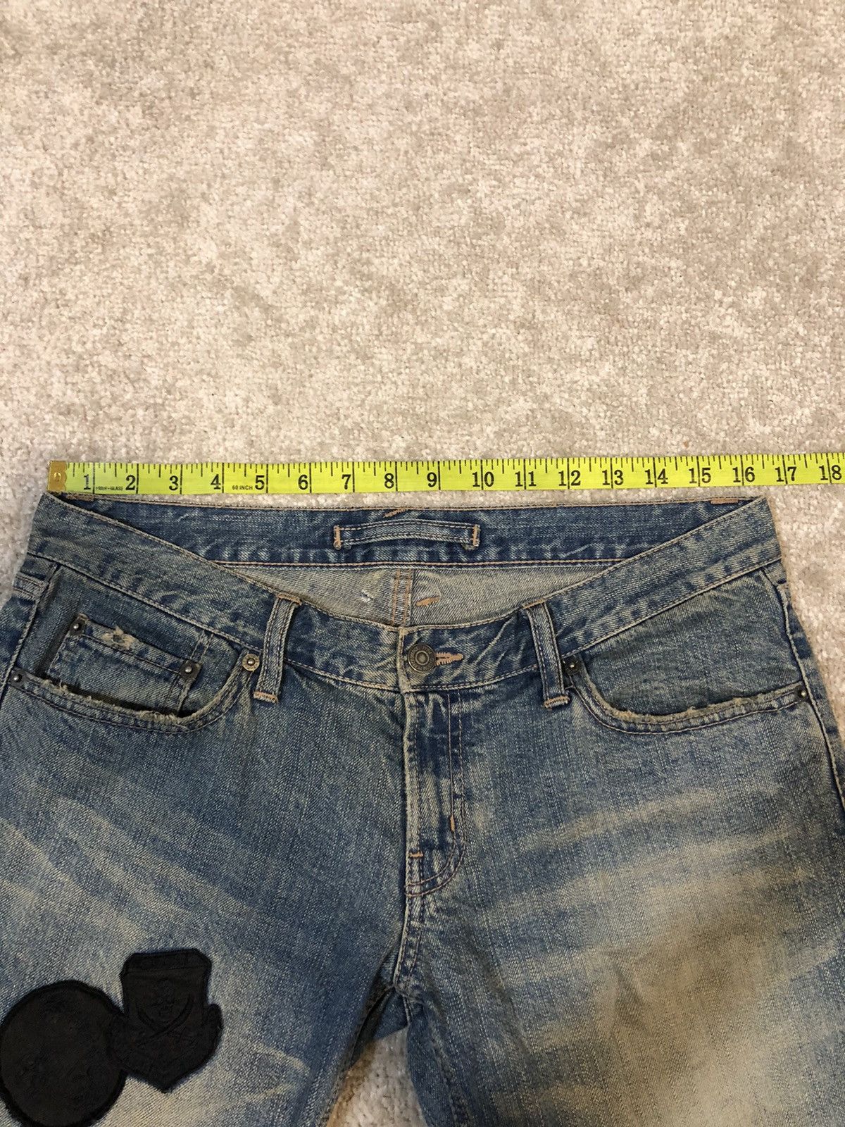 Japanese Brand × PPFM PPFM DISTRESSED SHORT DENIM Size US 32 / EU 48 - 8 Thumbnail