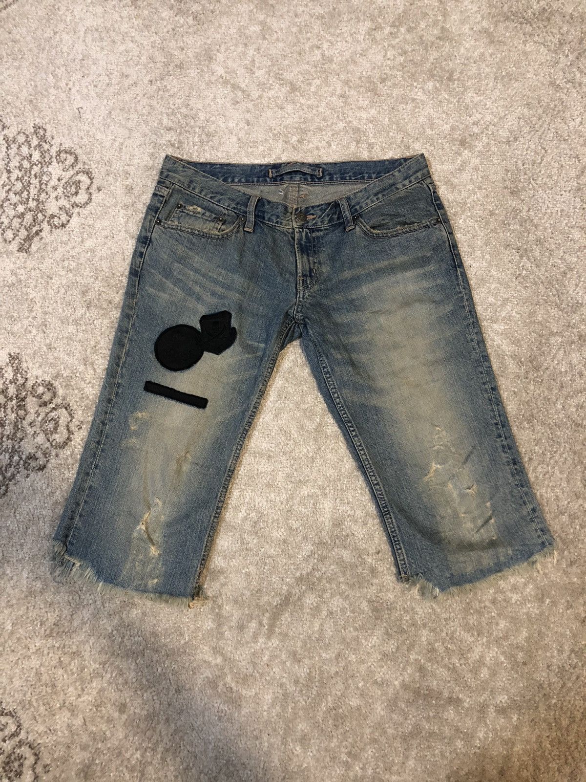 Japanese Brand × PPFM PPFM DISTRESSED SHORT DENIM Size US 32 / EU 48 - 1 Thumbnail