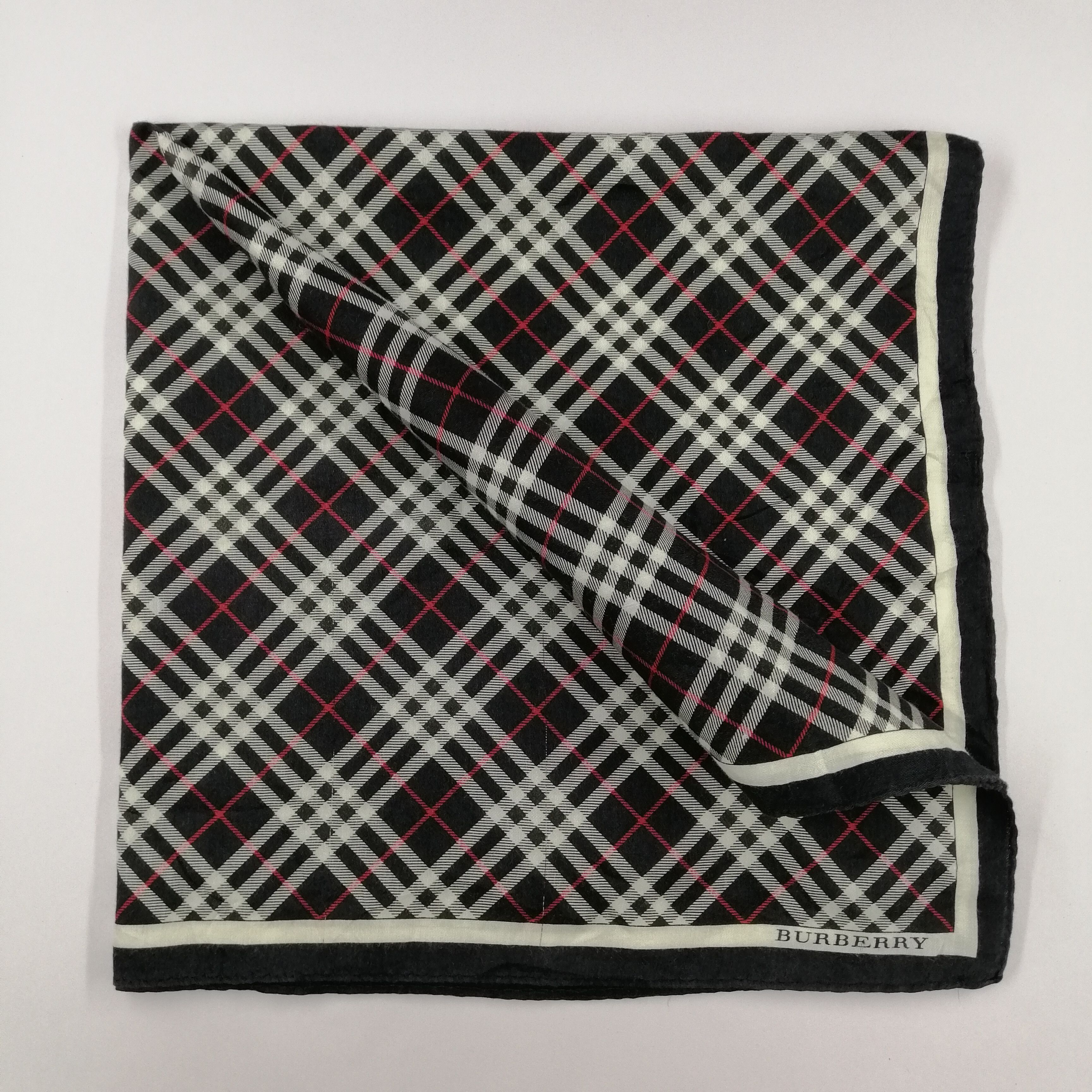 Burberry × Vintage BURBERRY Handkerchief/Neckerchief/Bandana-KD1023 Size ONE SIZE - 4 Thumbnail