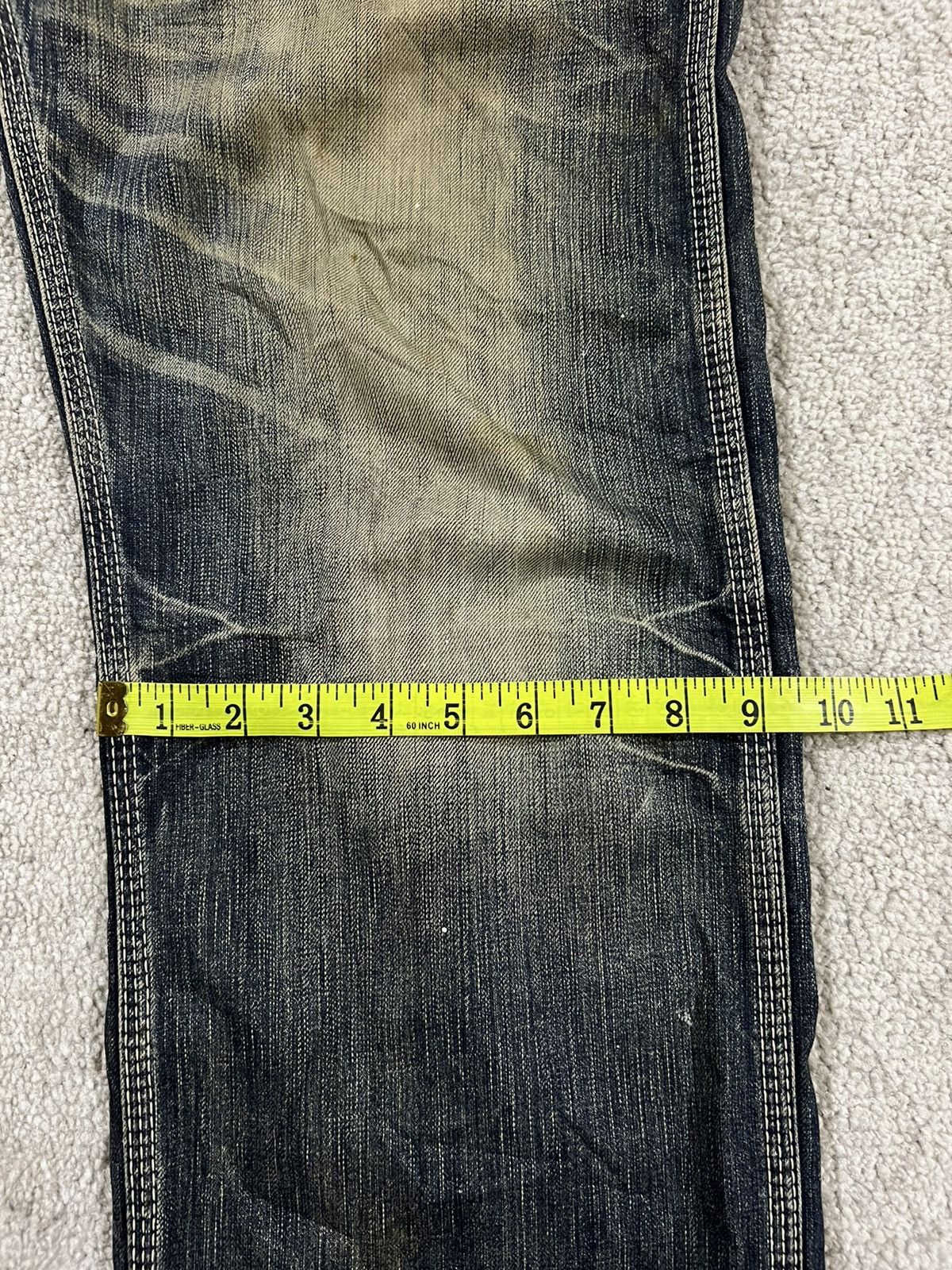 Edwin × Japanese Brand × Vintage Vintage Distressed Edwin 503 Blue trip jeans Size US 36 / EU 52 - 14 Thumbnail