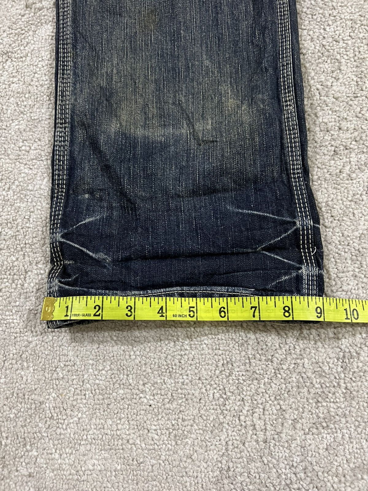 Edwin × Japanese Brand × Vintage Vintage Distressed Edwin 503 Blue trip jeans Size US 36 / EU 52 - 15 Thumbnail