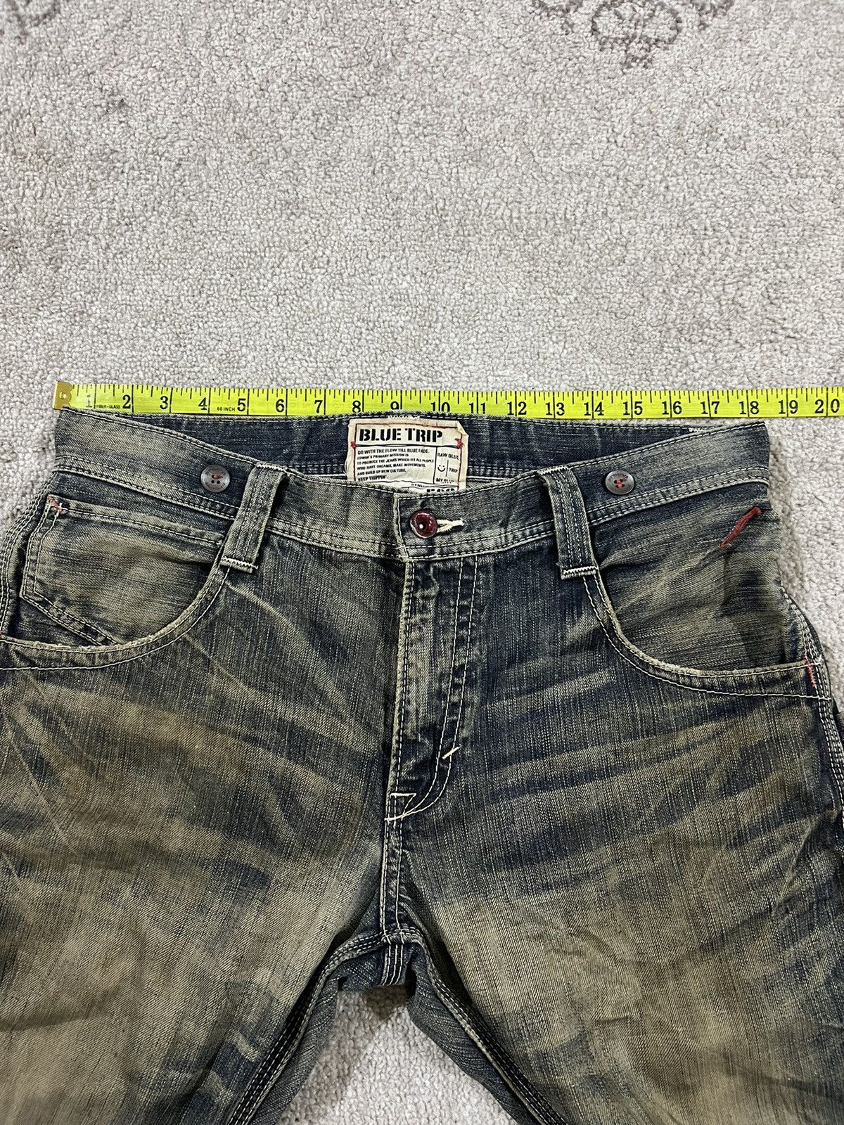 Edwin × Japanese Brand × Vintage Vintage Distressed Edwin 503 Blue trip jeans Size US 36 / EU 52 - 11 Thumbnail