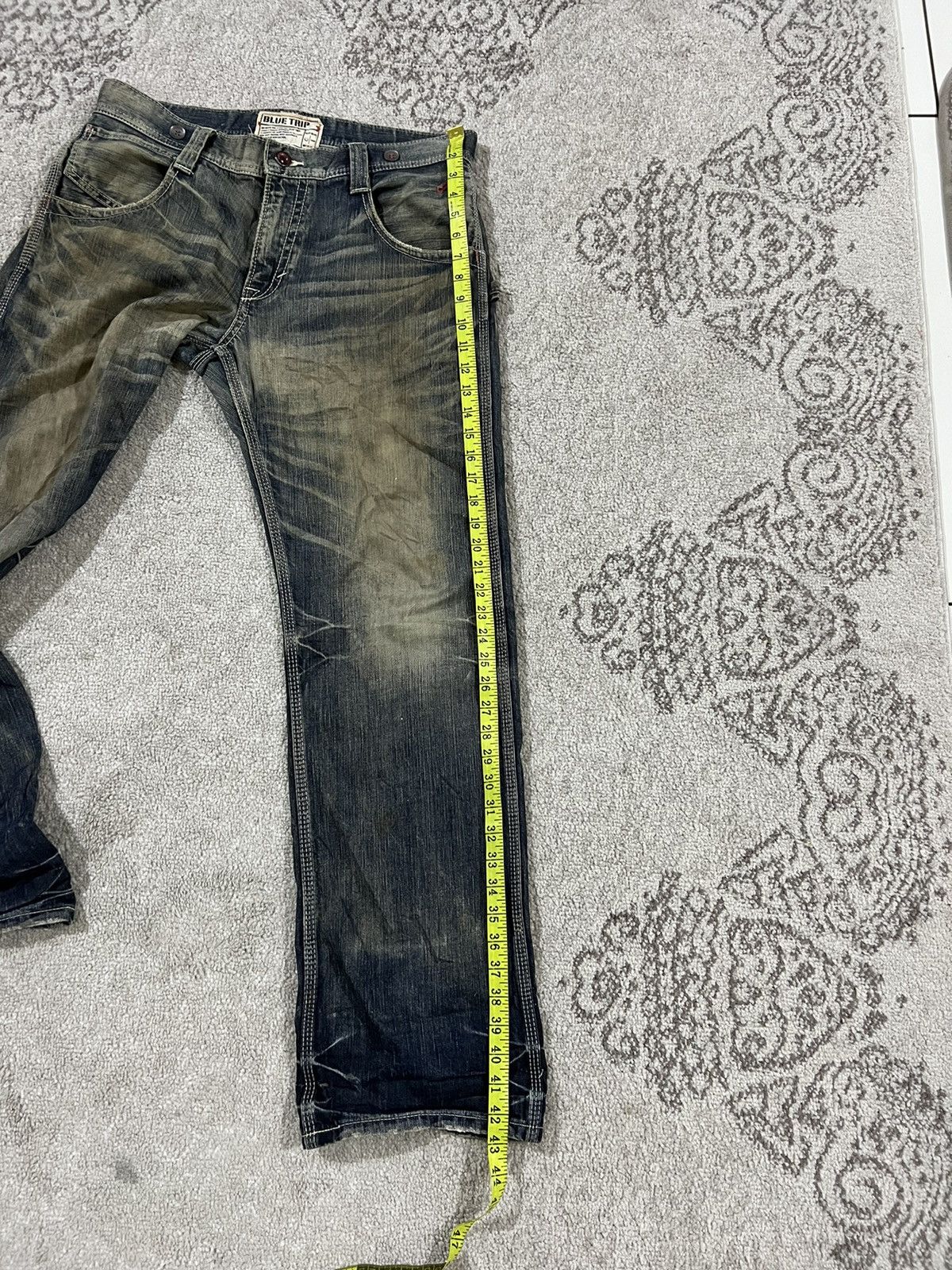 Edwin × Japanese Brand × Vintage Vintage Distressed Edwin 503 Blue trip jeans Size US 36 / EU 52 - 17 Thumbnail
