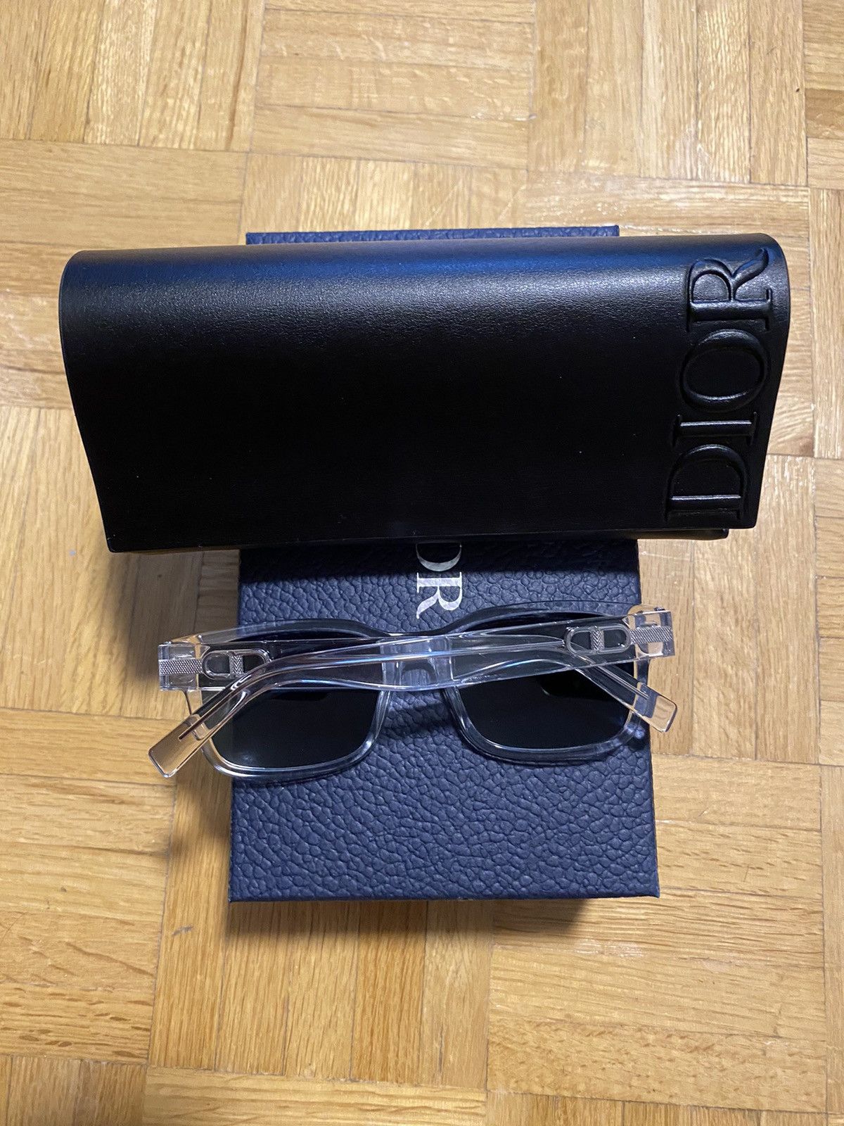 Dior Dior 40030 Clear Wayfarer Sunglasses with Dior print Size ONE SIZE - 5 Thumbnail