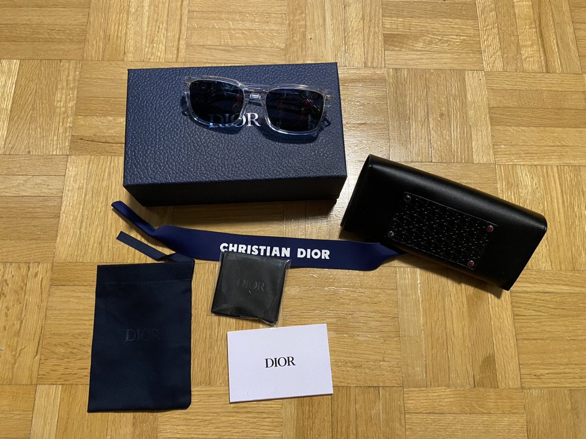 Dior Dior 40030 Clear Wayfarer Sunglasses with Dior print Size ONE SIZE - 10 Thumbnail