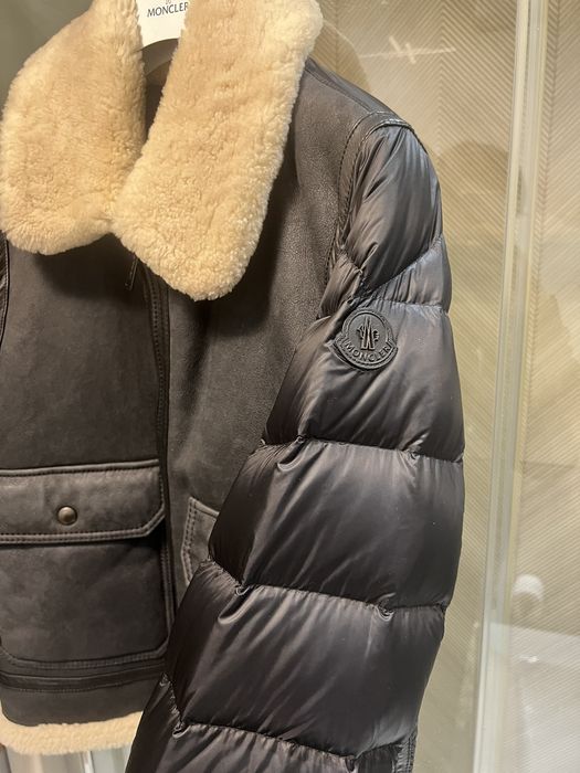 Moncler SUPER RARE REAL LEATHER AND FUR LAREDO MONCLER JACKET | Grailed