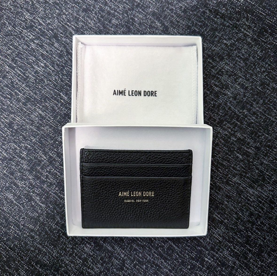 Aime Leon Dore Aime Leon Dore Black Leather Card Holder | Grailed