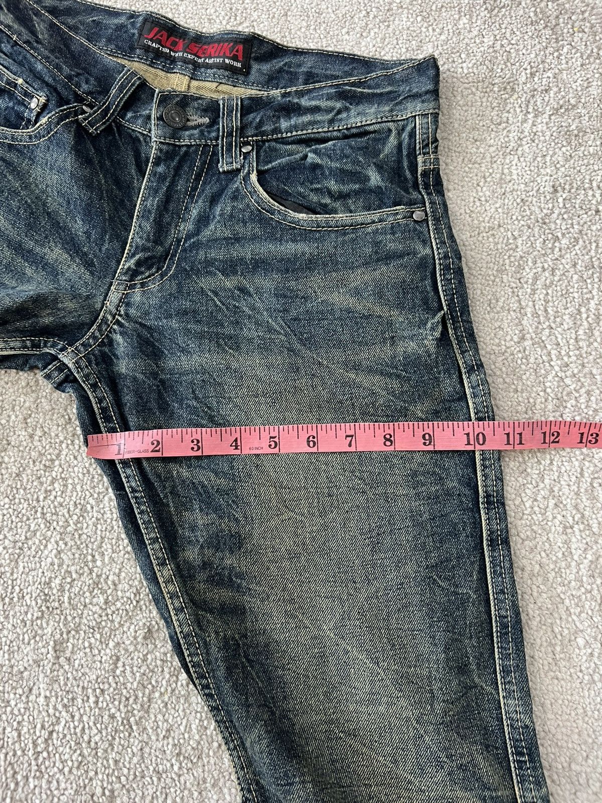 Japanese Brand Jack serika Wings painted jeans Size US 31 - 10 Thumbnail