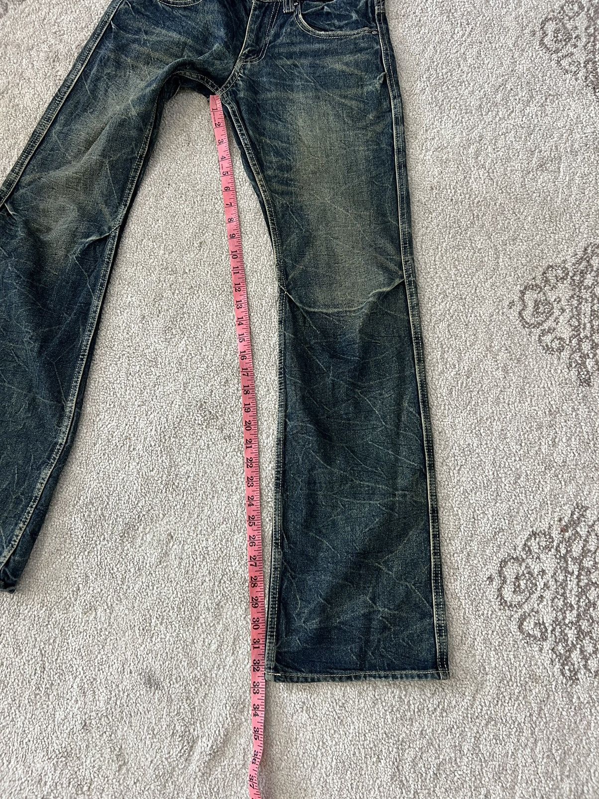 Japanese Brand Jack serika Wings painted jeans Size US 31 - 13 Thumbnail