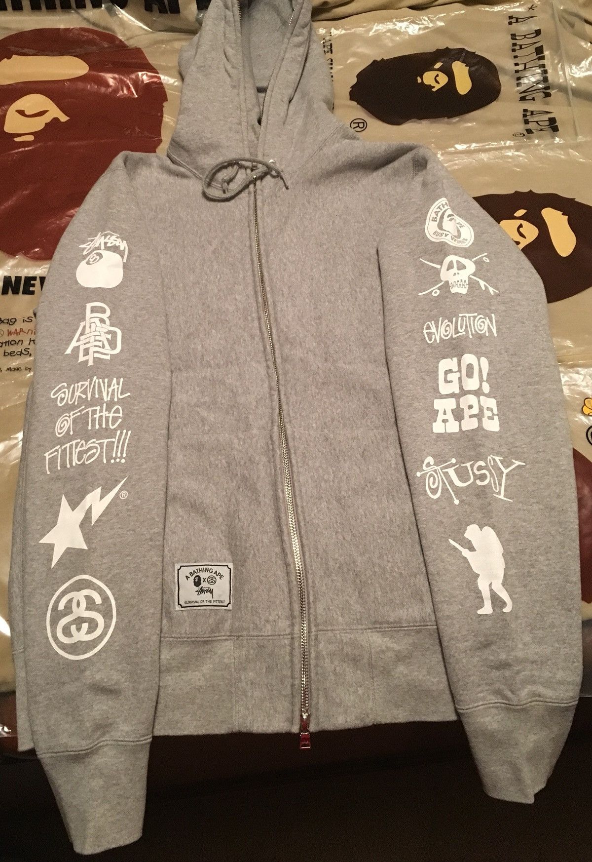 Bape Bape X Stussy Hoodie | Grailed
