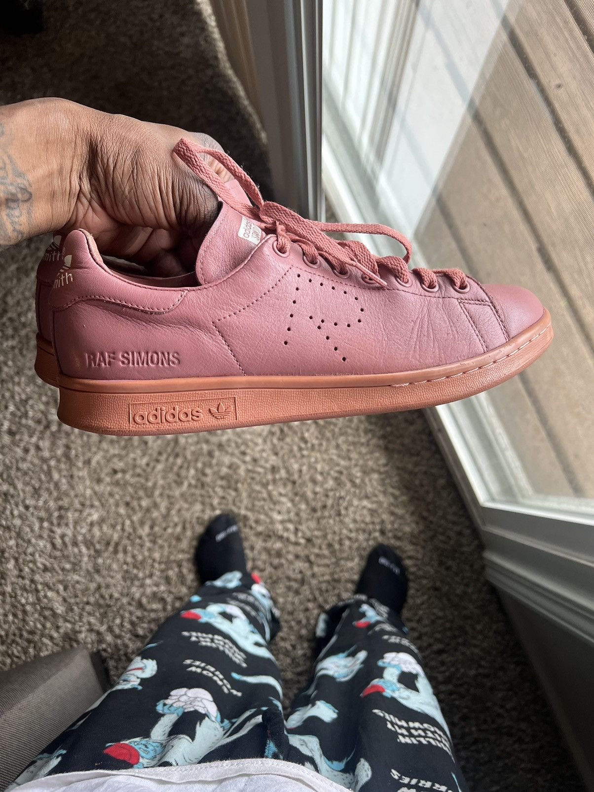 image of Adidas x Raf Simons Stan Smith X Raf Simons Shoes in Pink, Men's (Size 9.5)