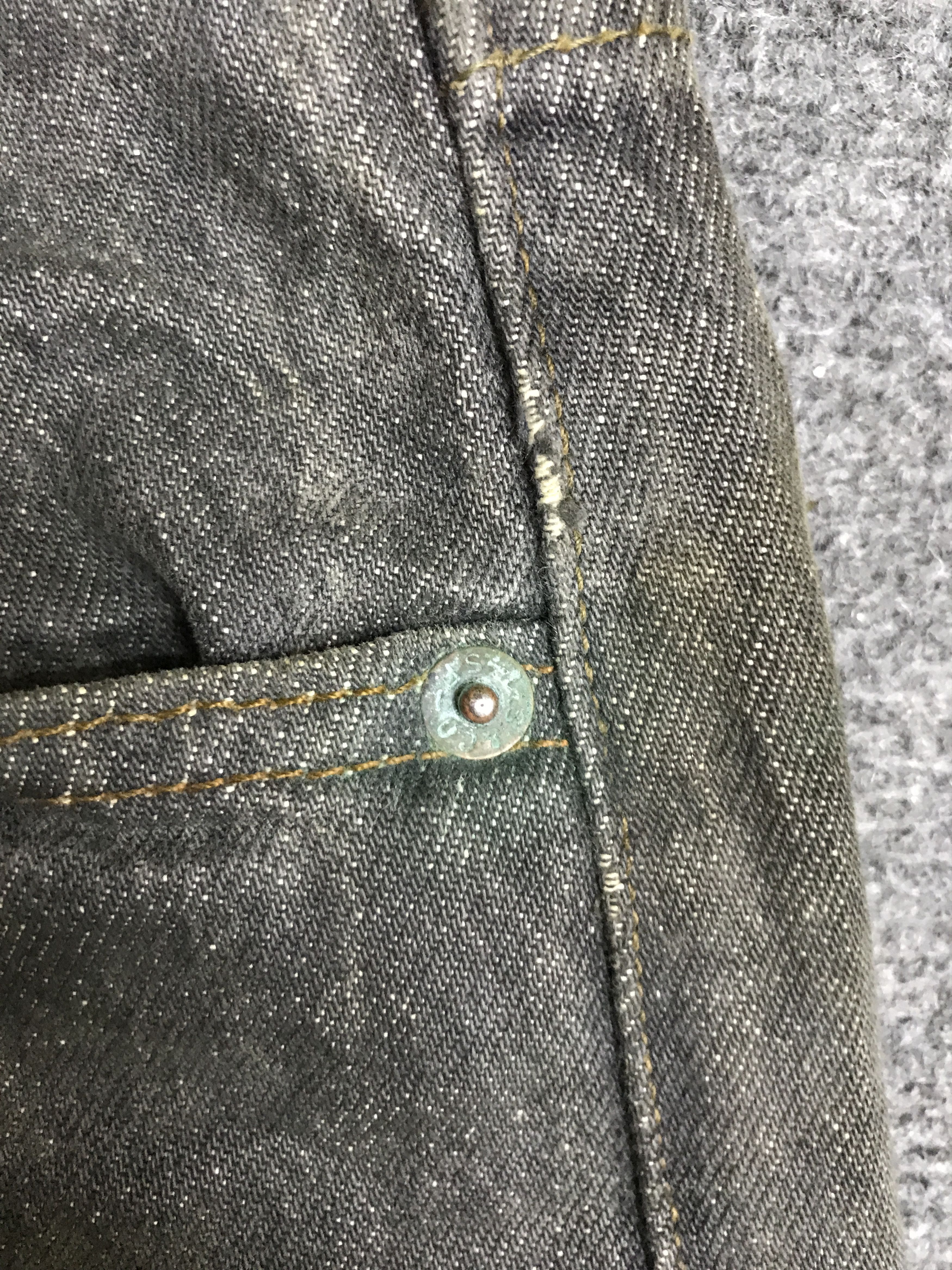 Levi's VL159- Vintage Levis 501 Dirty Black Wash Jeans Size US 27 - 9 Thumbnail