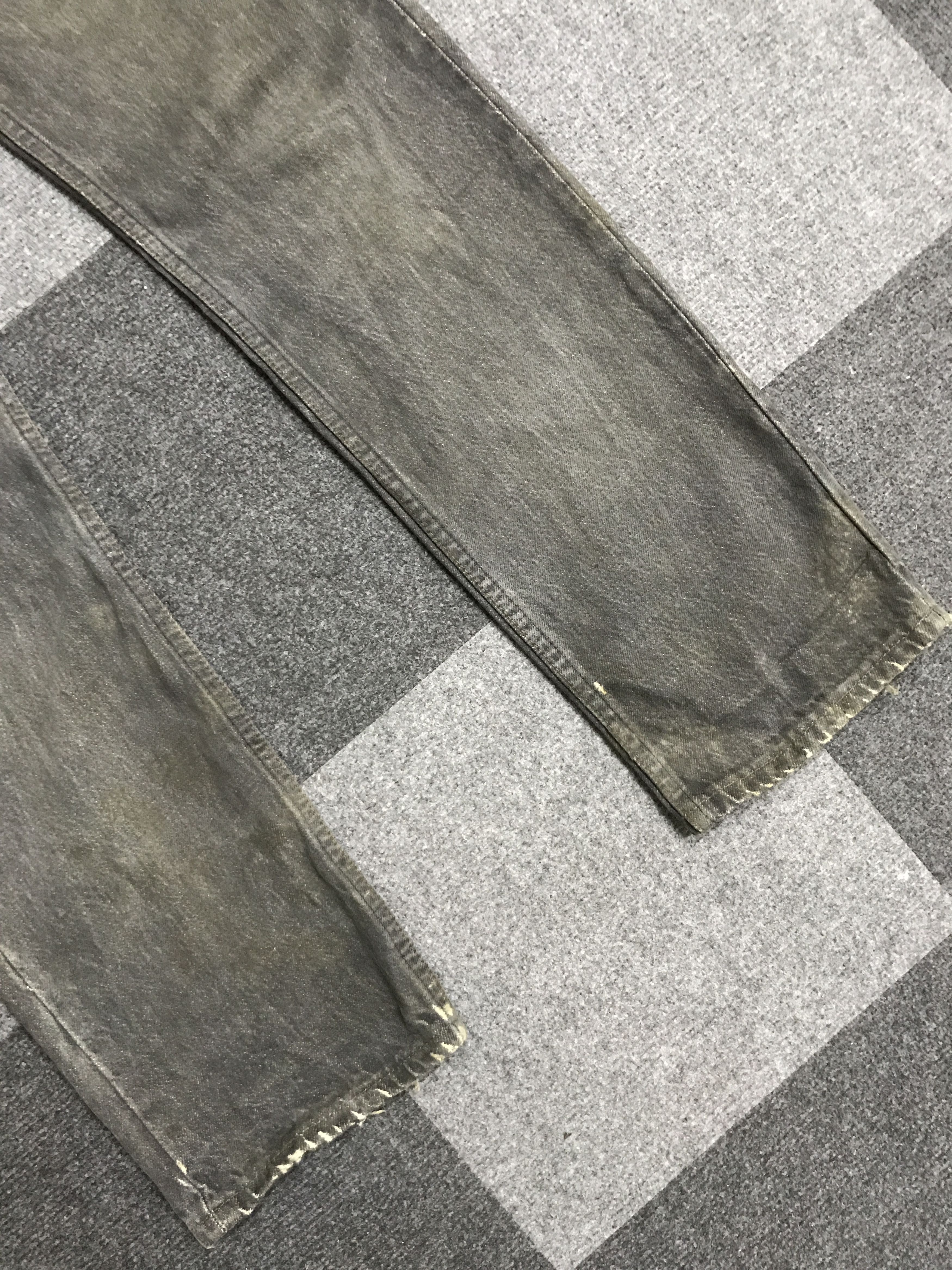 Levi's VL159- Vintage Levis 501 Dirty Black Wash Jeans Size US 27 - 4 Thumbnail
