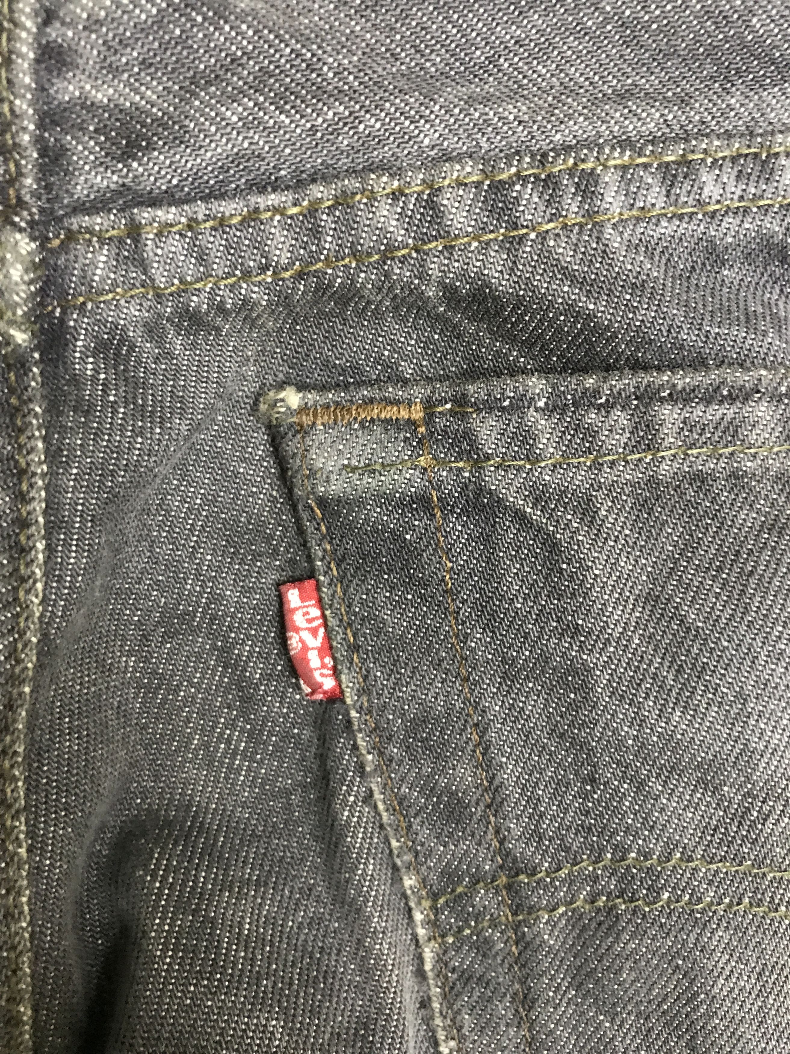 Levi's VL159- Vintage Levis 501 Dirty Black Wash Jeans Size US 27 - 17 Thumbnail