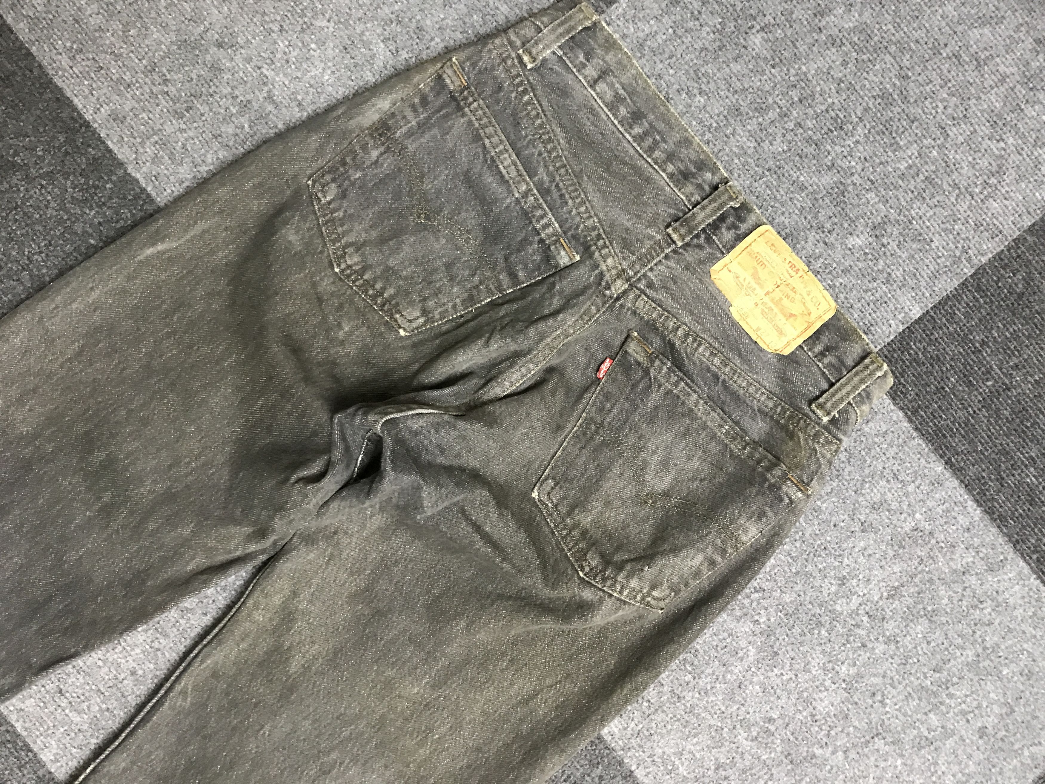 Levi's VL159- Vintage Levis 501 Dirty Black Wash Jeans Size US 27 - 11 Thumbnail