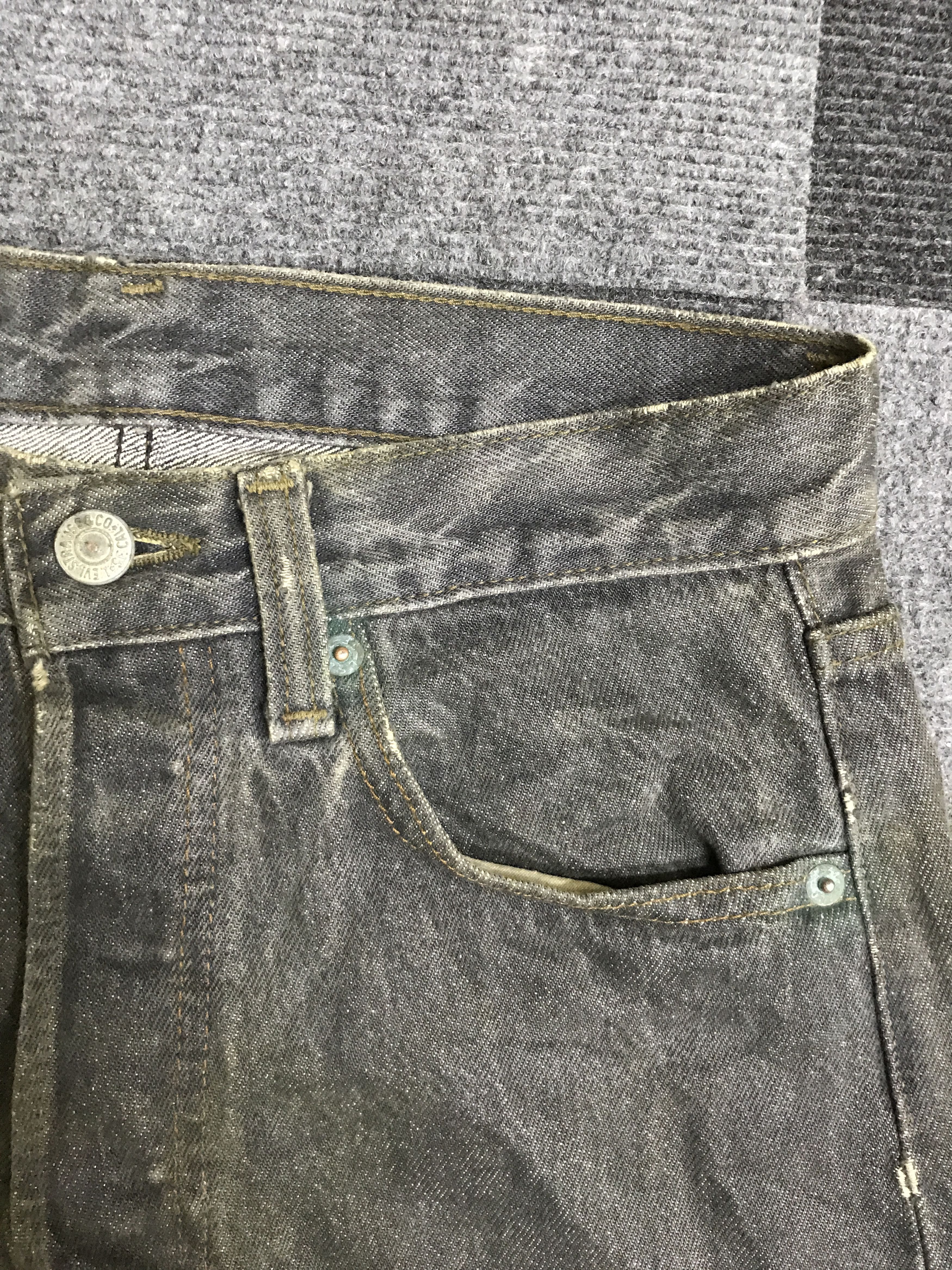 Levi's VL159- Vintage Levis 501 Dirty Black Wash Jeans Size US 27 - 5 Thumbnail