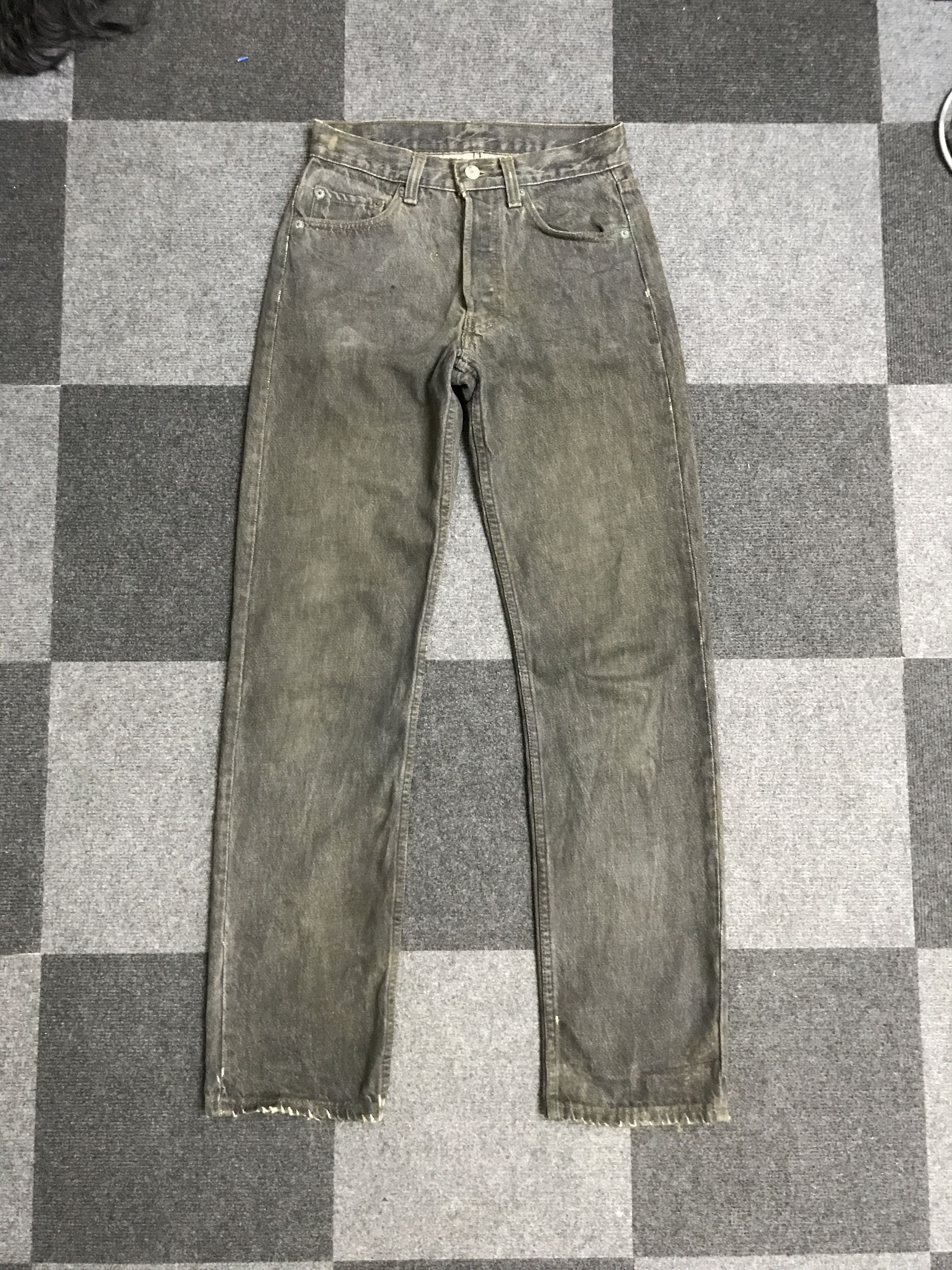 Levi's VL159- Vintage Levis 501 Dirty Black Wash Jeans Size US 27 - 1 Thumbnail