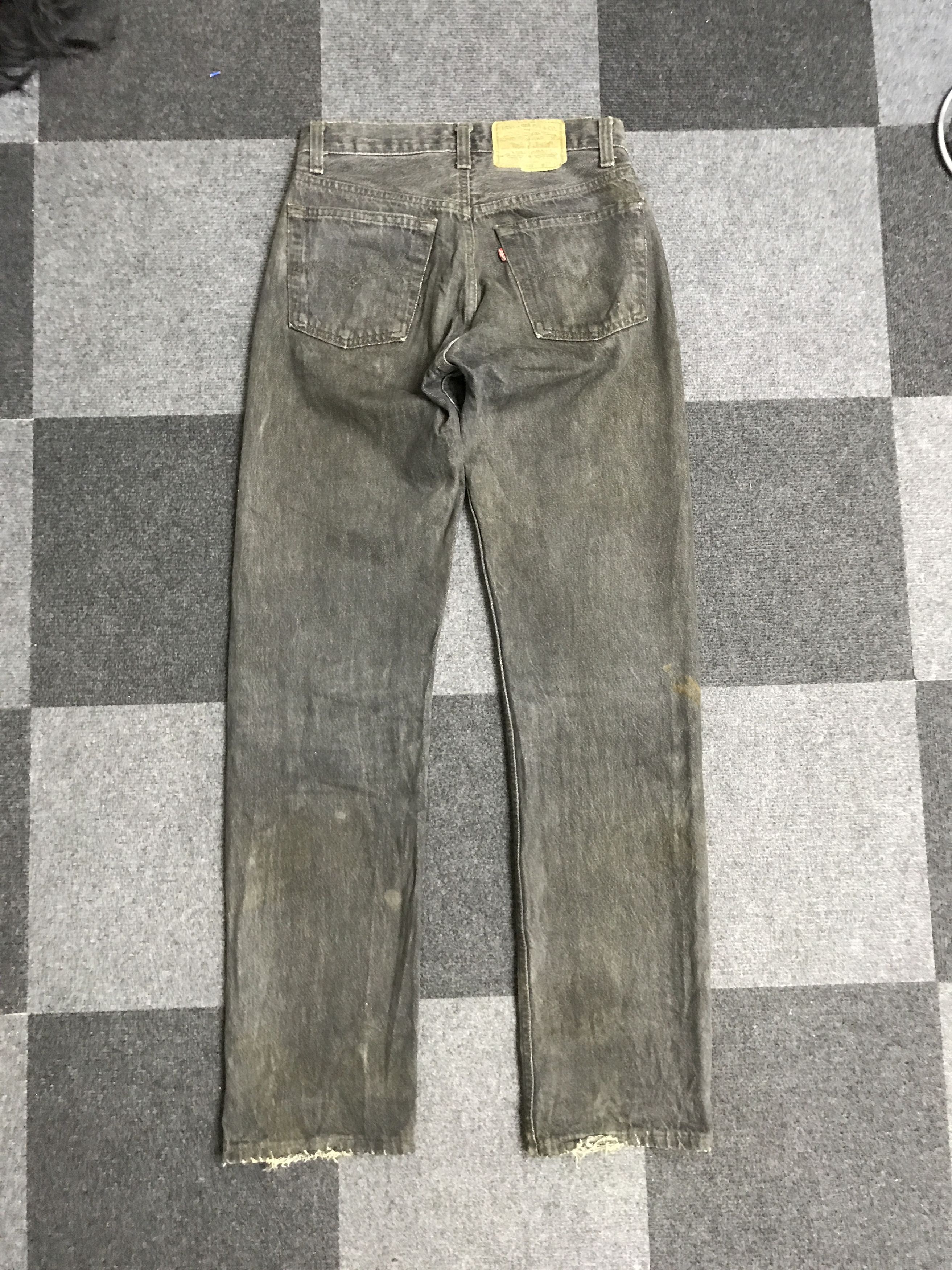 Levi's VL159- Vintage Levis 501 Dirty Black Wash Jeans Size US 27 - 10 Thumbnail