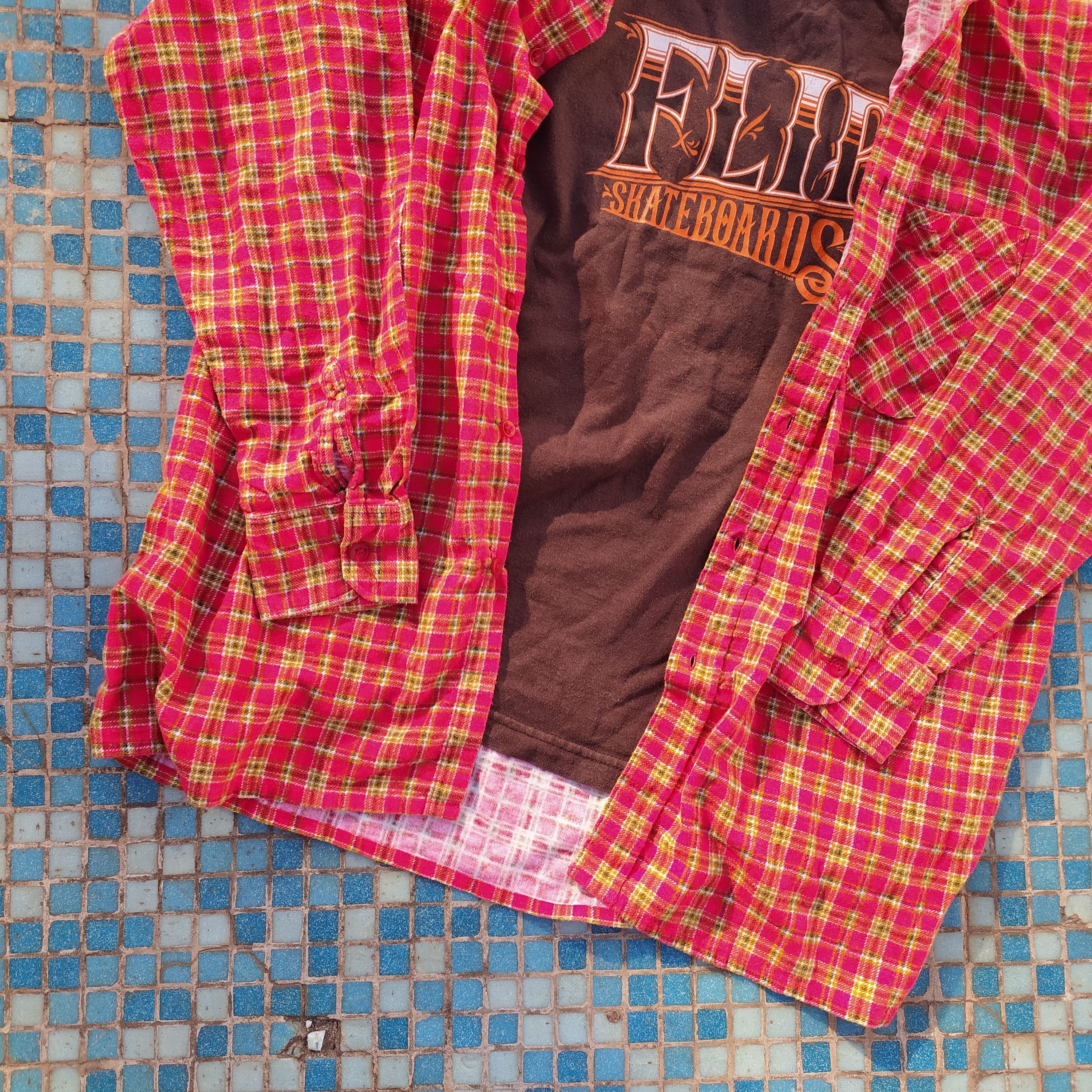 Flannel × Vintage Vintage Y2K Travis Scott style Plated Flannel Shirt Size US L / EU 52-54 / 3 - 4 Thumbnail
