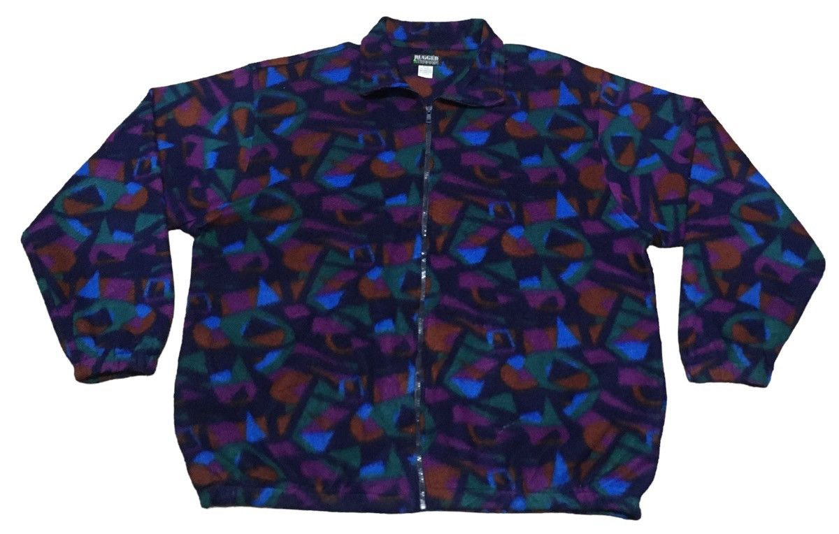 Vintage Rare Design Vintage Brand Rugged Terra Fleece Jacket 1990s Size US XL / EU 56 / 4 - 1 Thumbnail