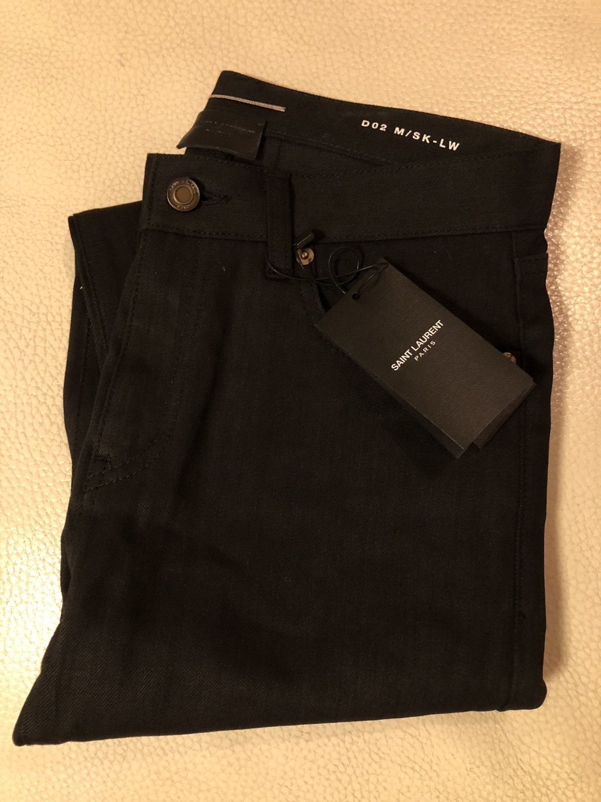 Hedi Slimane × Saint Laurent Paris FW16 saint Laurent raw black d02 skinny denim jeans hedi new Size US 29 - 1 Thumbnail