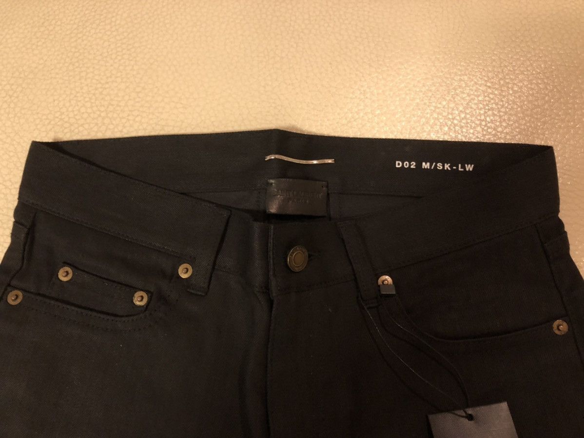 Hedi Slimane × Saint Laurent Paris FW16 saint Laurent raw black d02 skinny denim jeans hedi new Size US 29 - 2 Thumbnail