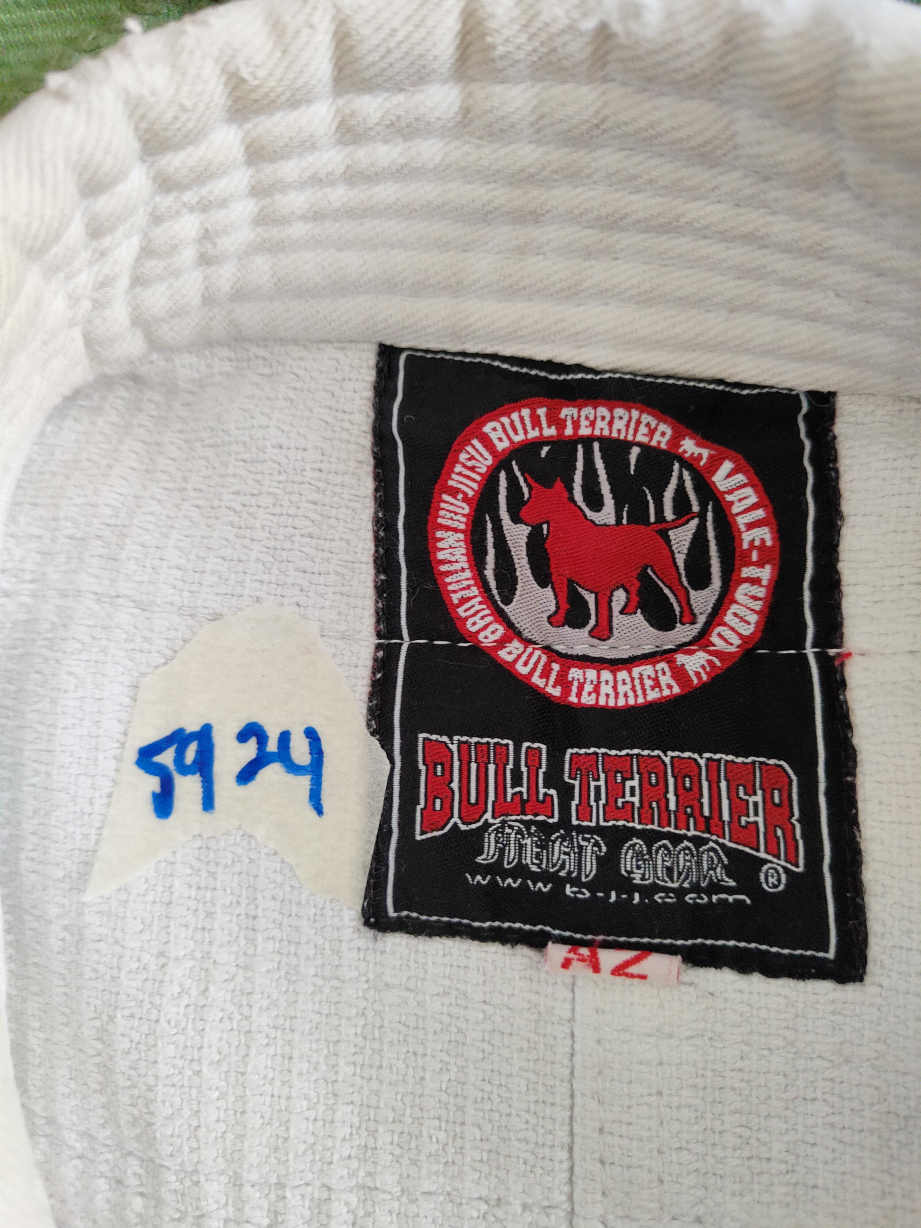 Japanese Brand Bull Terrier Fight Gear-Brazilian Jiu Jutsu White #5924 Size US L / EU 52-54 / 3 - 18 Thumbnail