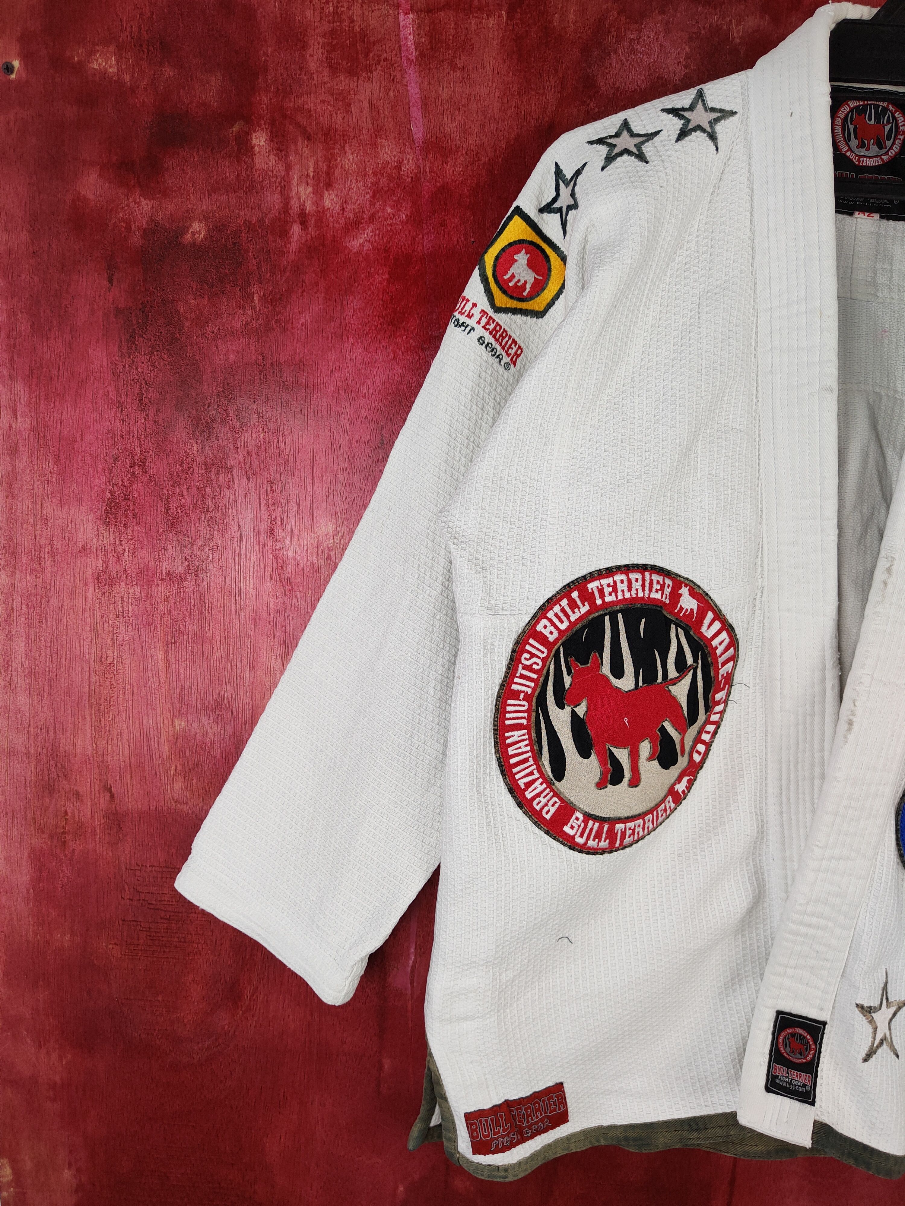 Japanese Brand Bull Terrier Fight Gear-Brazilian Jiu Jutsu White #5924 Size US L / EU 52-54 / 3 - 9 Thumbnail
