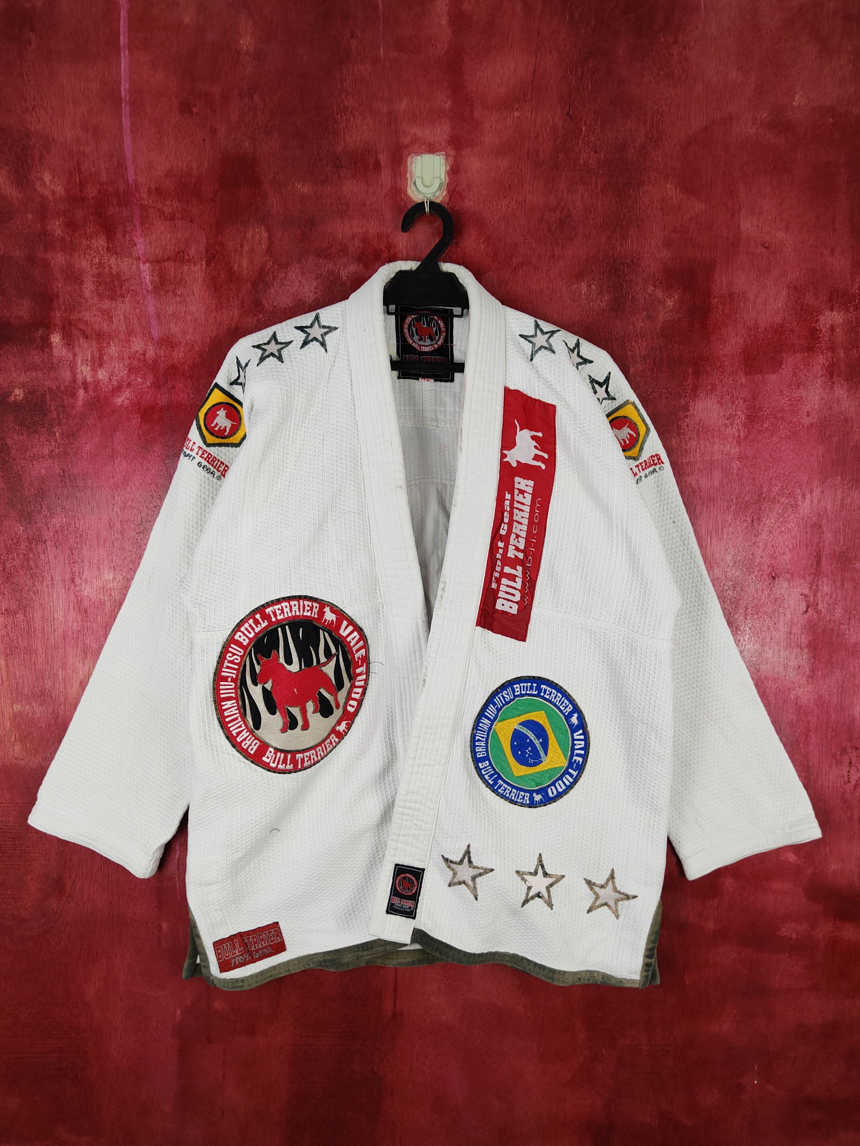 Japanese Brand Bull Terrier Fight Gear-Brazilian Jiu Jutsu White #5924 Size US L / EU 52-54 / 3 - 1 Thumbnail