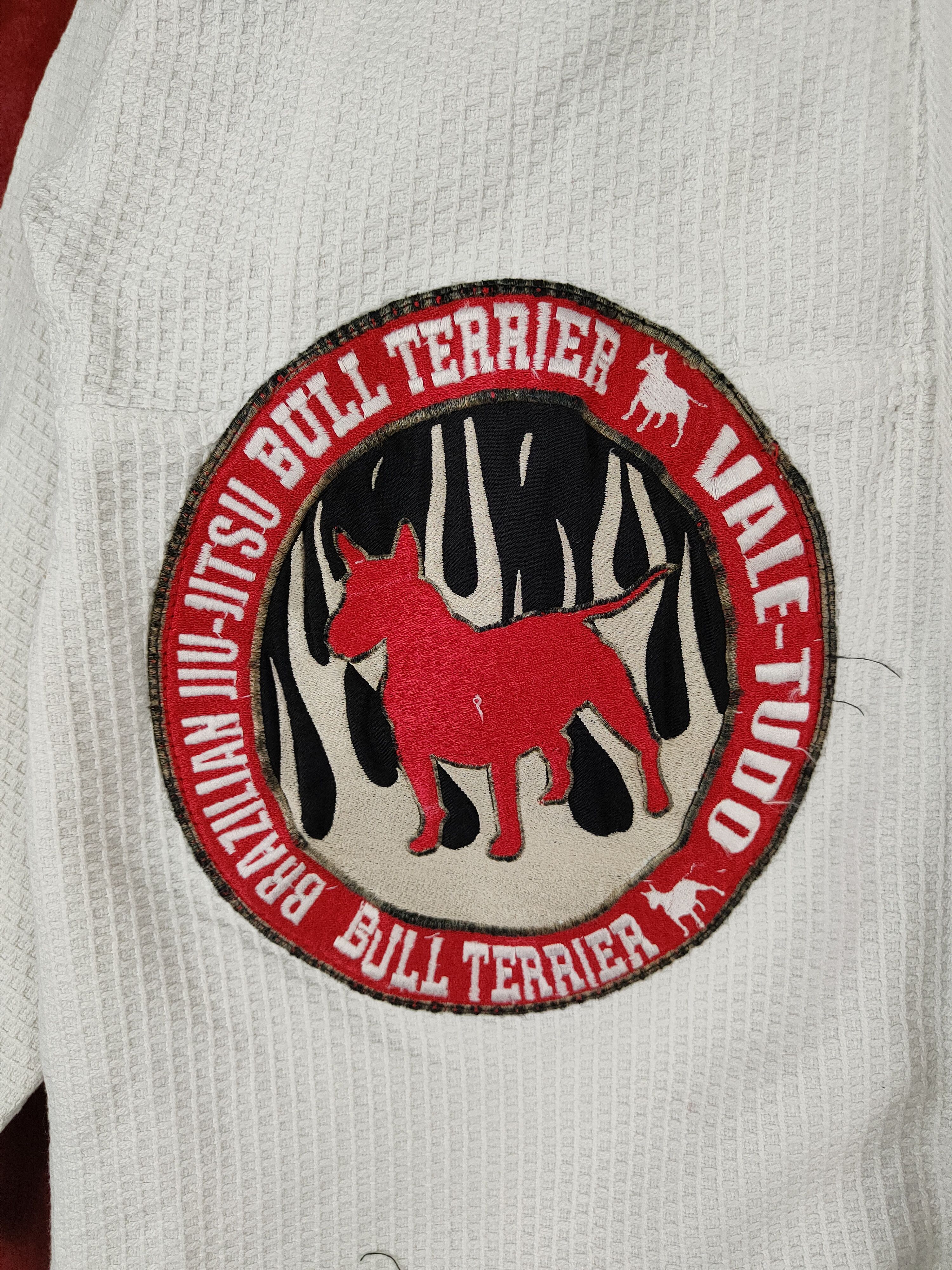 Japanese Brand Bull Terrier Fight Gear-Brazilian Jiu Jutsu White #5924 Size US L / EU 52-54 / 3 - 7 Thumbnail